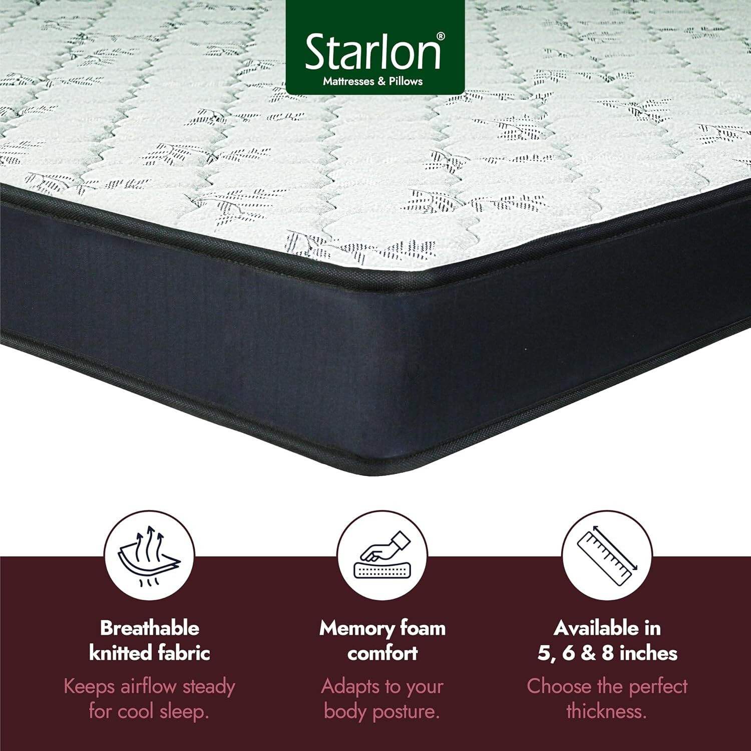Image of Starlon Memory Foam 5.0 inch Single High Density (HD) Foam Mattress