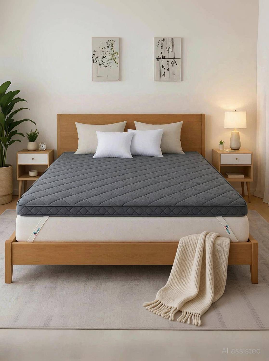 Aeronix 2 inch (5.08 cm) Single Size Memory Foam Breathable Mattress Topper