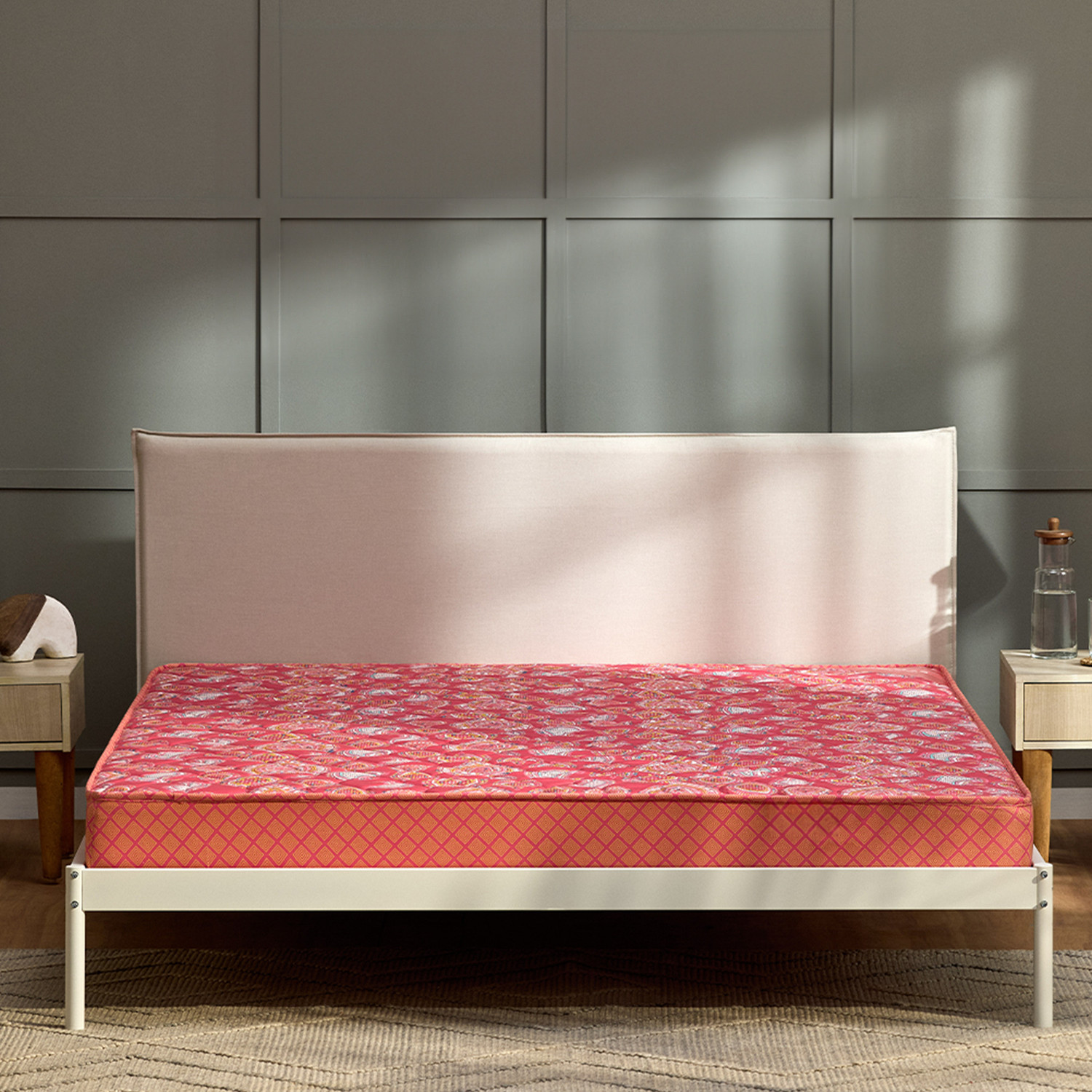 Image of KURLON Natural Rubberized Coir, Medium Firm, Natural Cooling, PU Foam Quilting Top 4 inch Single EPE Foam Mattress