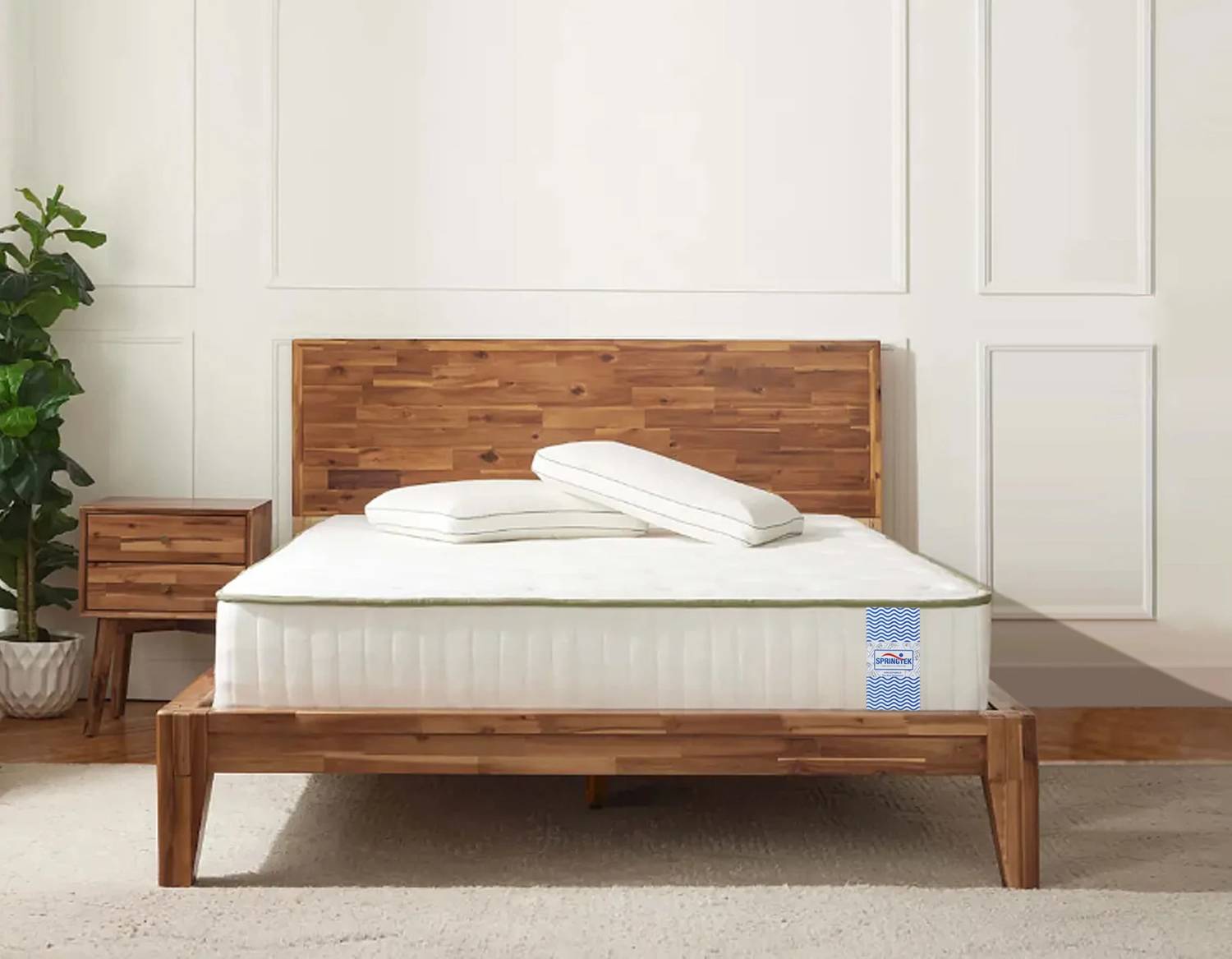 SPRINGTEK Orthoapedic Natural Latex Memory Foam 6 inch King High Resilience (HR) Foam Mattress