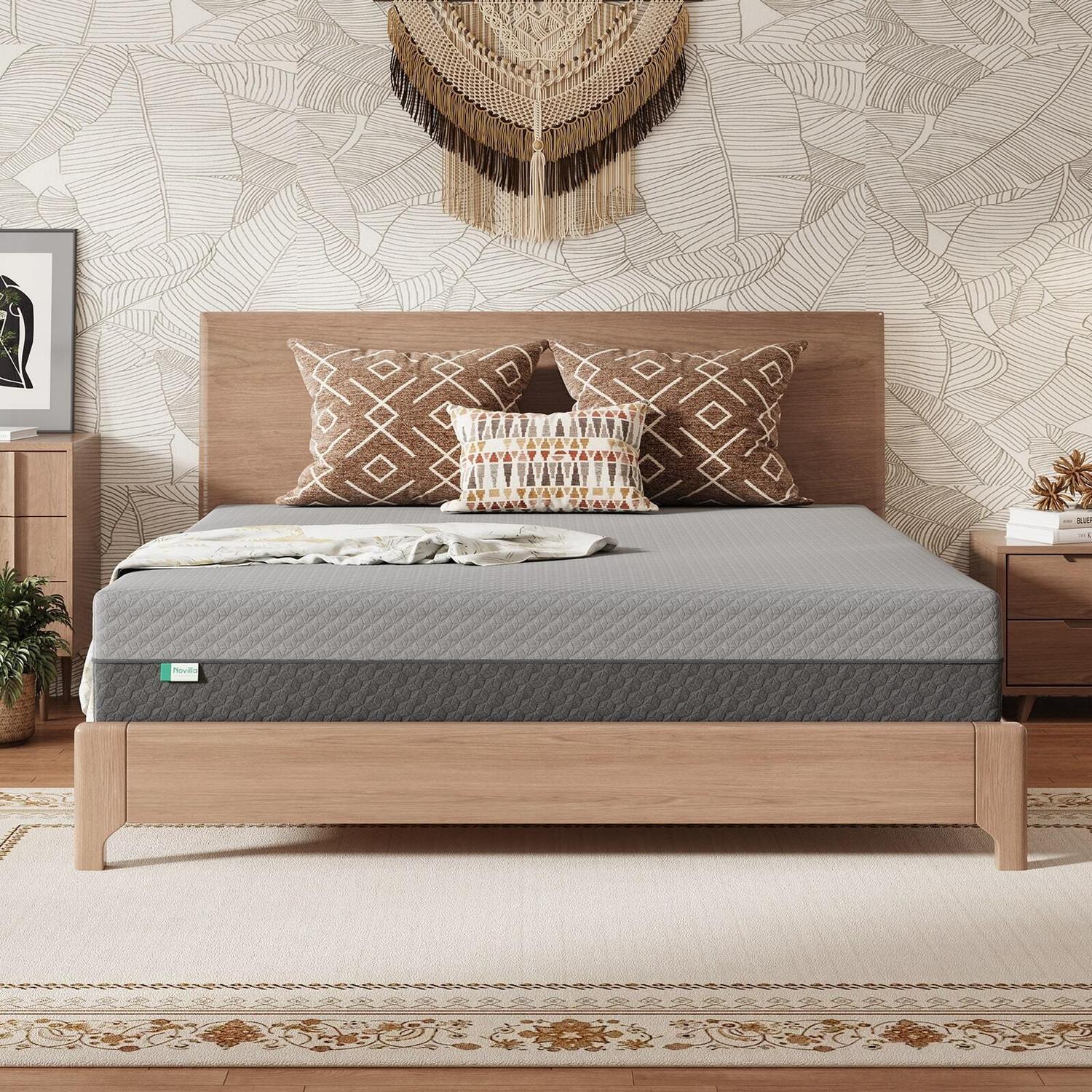 Image of Novilla ErgoFlip Reversible Mattress Dual Comfort, Cooling Gel Foam & Ortho Support 6 inch King PU Foam Mattress