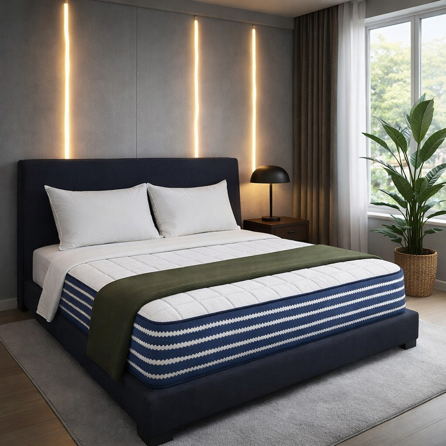 Image of SLEEPSPA Ortho Pocket Mattress with SrtX Technology 8 inch Queen Pocket Spring Mattress