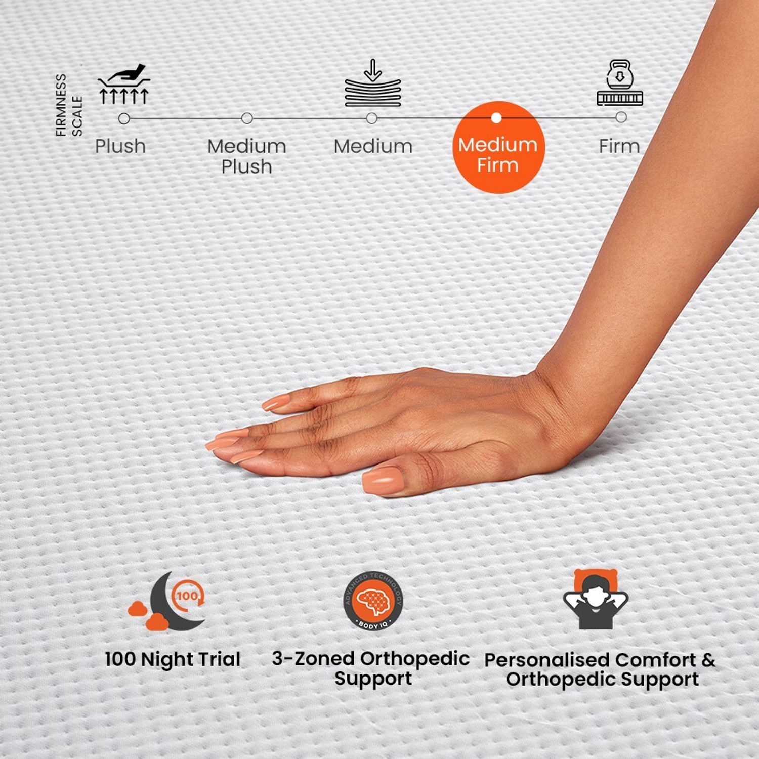 Image of Sleepyhead Original - BodyIQ Orthopedic Memory Foam 8 inch Single High Density (HD) Foam Mattress