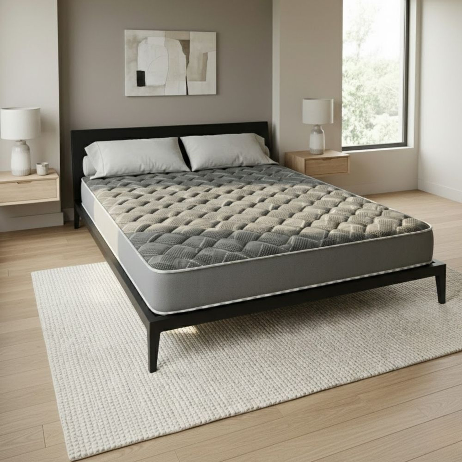 Image of WAKESURE Rolf Posture Relief Medium Firm High Density Foam | Quilted Knitted Fabric 4 inch Single High Density (HD) Foam Mattress