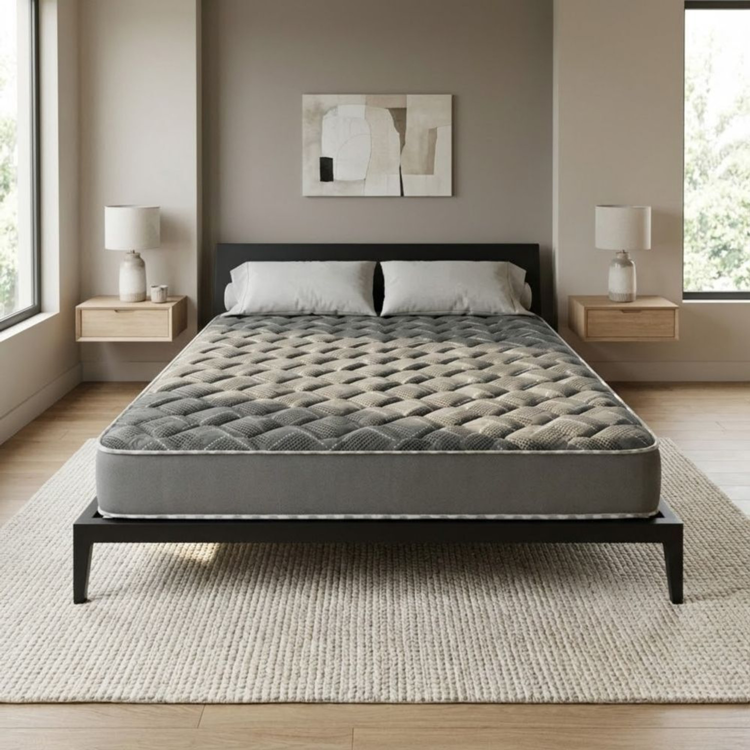 Image of WAKESURE Rolf Posture Relief Medium Firm High Density Foam | Quilted Knitted Fabric 4 inch Single High Density (HD) Foam Mattress