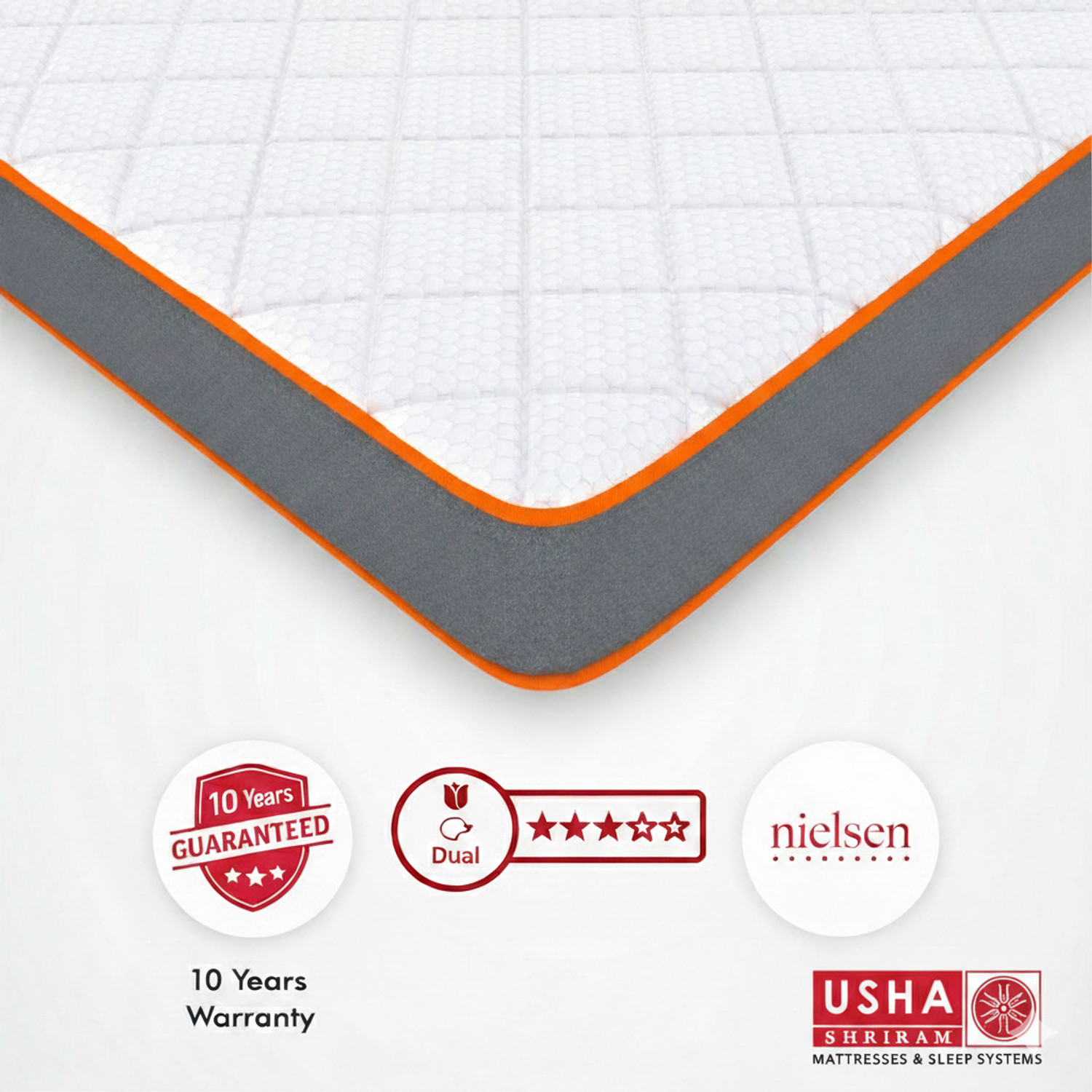Image of USHA SHRIRAM 7-Zone Dual Comfort Hard & Soft Side 5 inch King High Resilience (HR) Foam Mattress