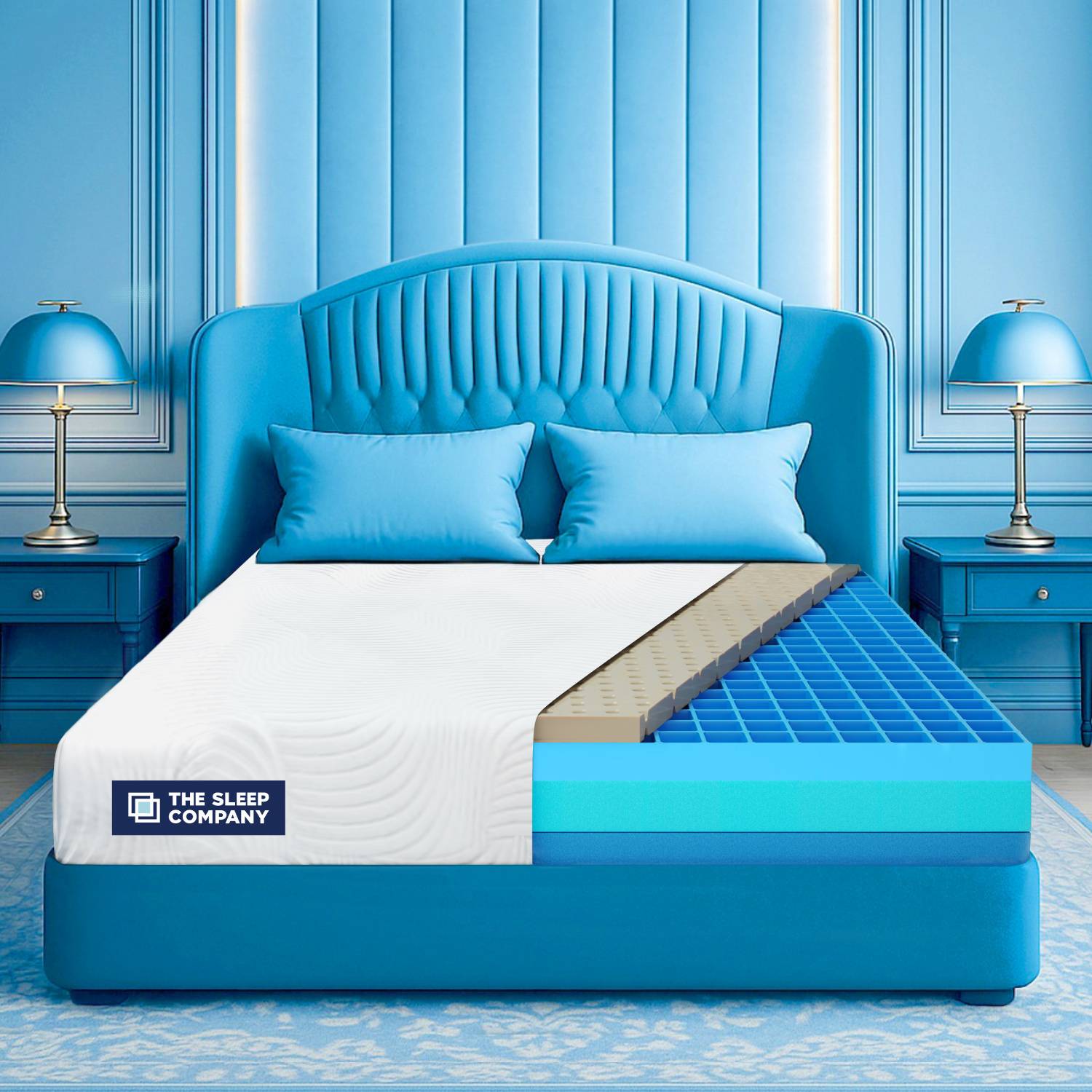 The Sleep Company SmartGRID Luxe- Soft Luxury Comfort with Plush Feel| 10 inch Single High Density (HD) Foam Mattress