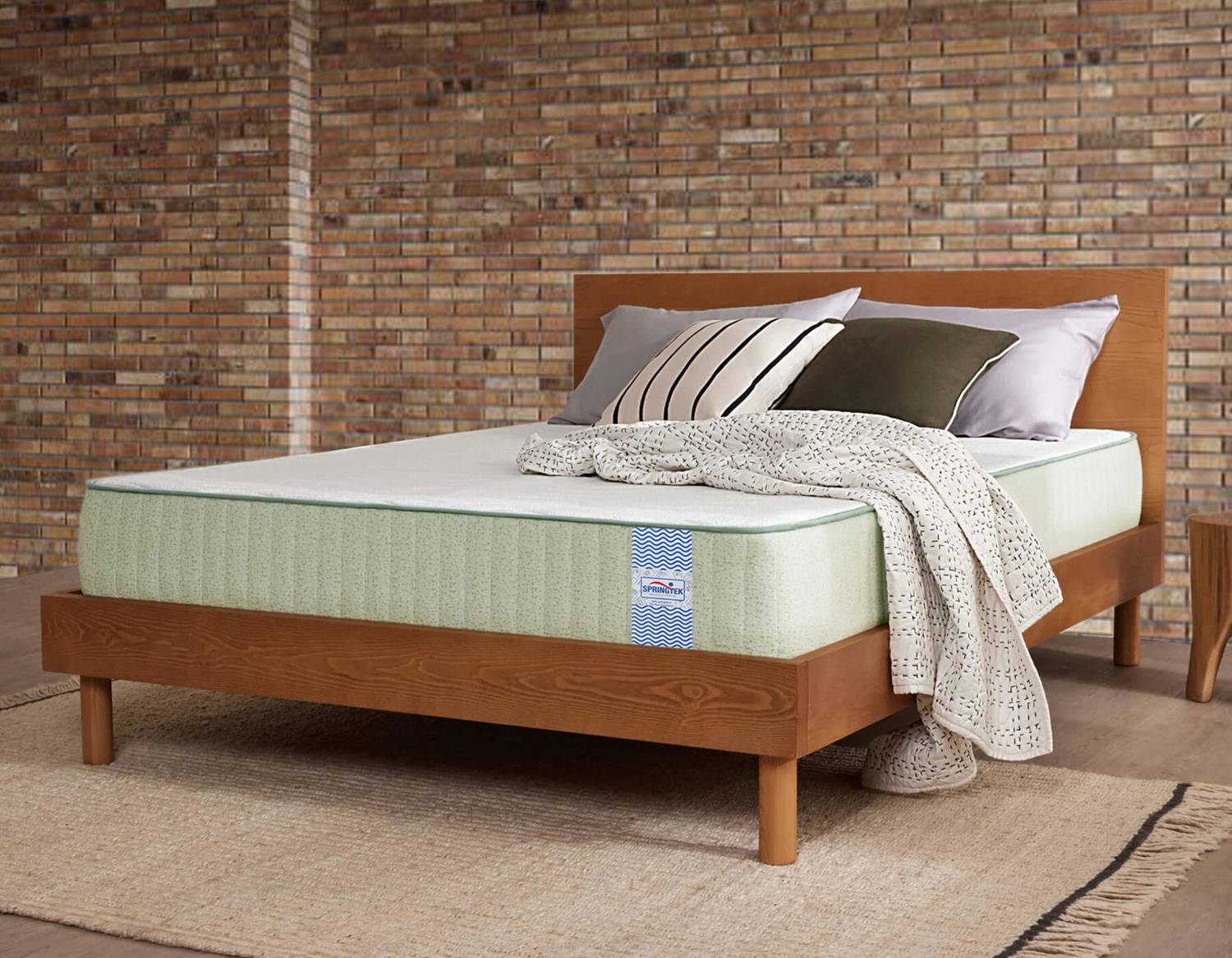 SPRINGTEK 100% Natural Dunlop Latex Certified & Organic 6 inch Queen Latex Foam Mattress
