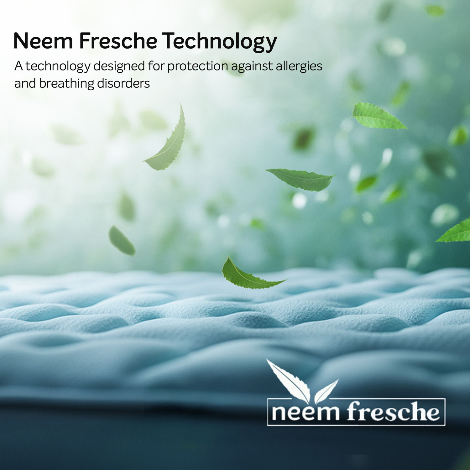 Image of Sleepwell MyMattress, Balanced Comfort, Medium Firm, Resitec Foam, Neem Anti Microbial 6 inch Queen High Resilience (HR) Foam Mattress