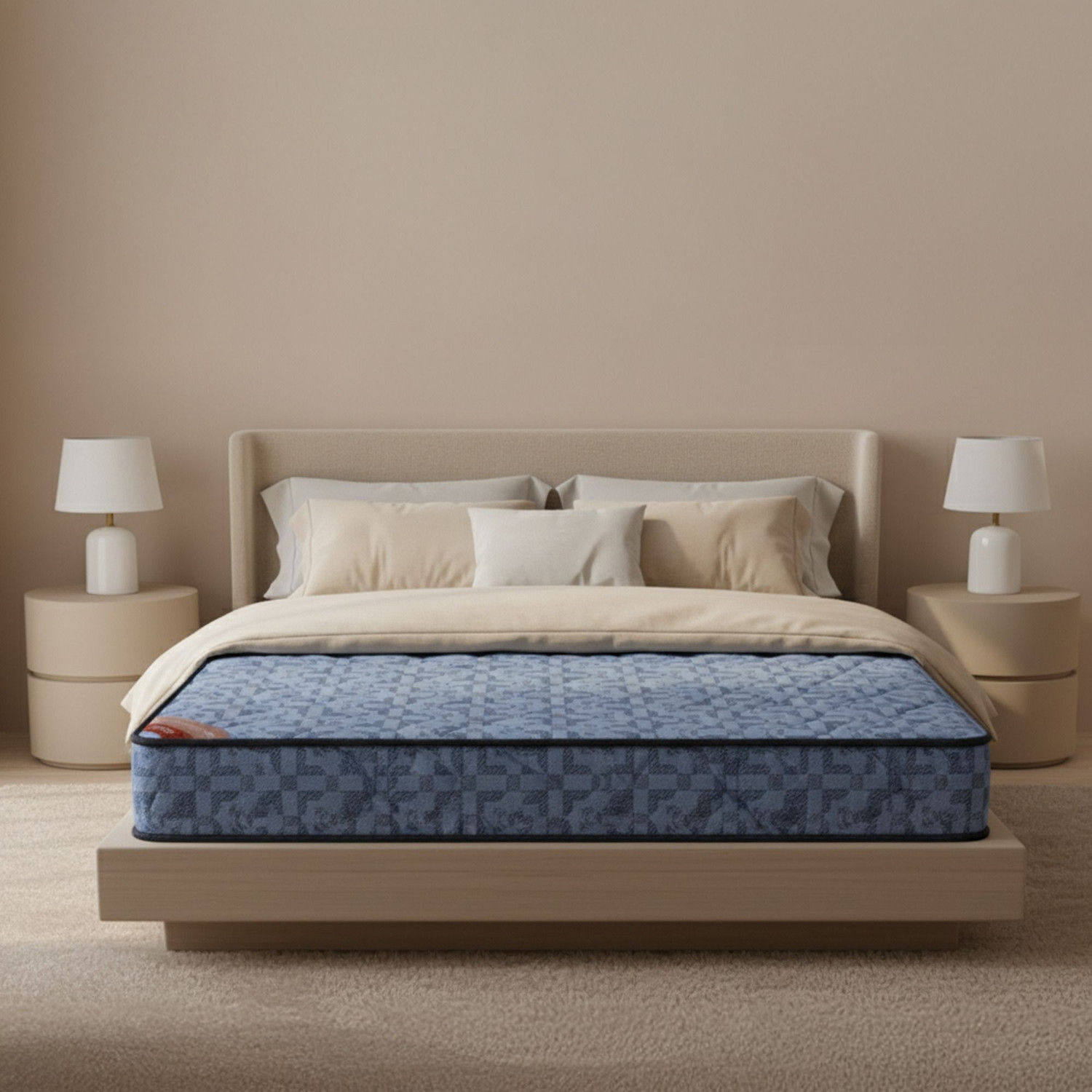 Image of Sleepwell MyMattress, Balanced Comfort, Medium Firm, Resitec Foam, Neem Anti Microbial 6 inch Queen High Resilience (HR) Foam Mattress