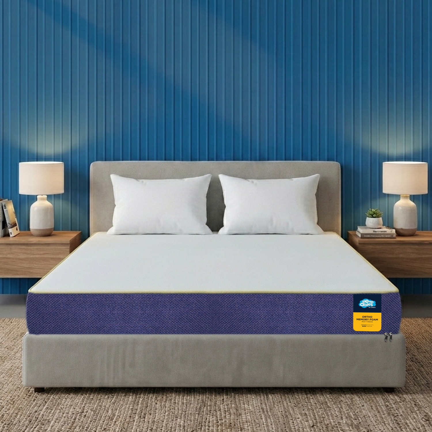 Image of Centuary Ortho-Sleepables, Memory Foam, Medium firm support 6 inch Single High Resilience (HR) Foam Mattress