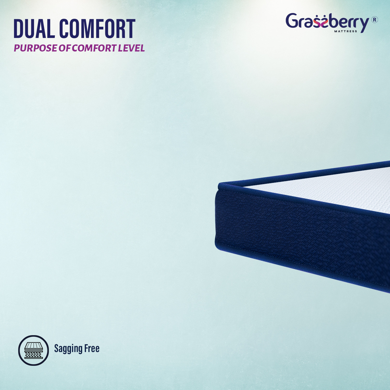 Image of Grassberry Dual Comfort Beauty Sleep 6 inch Single High Resilience (HR) Foam Mattress