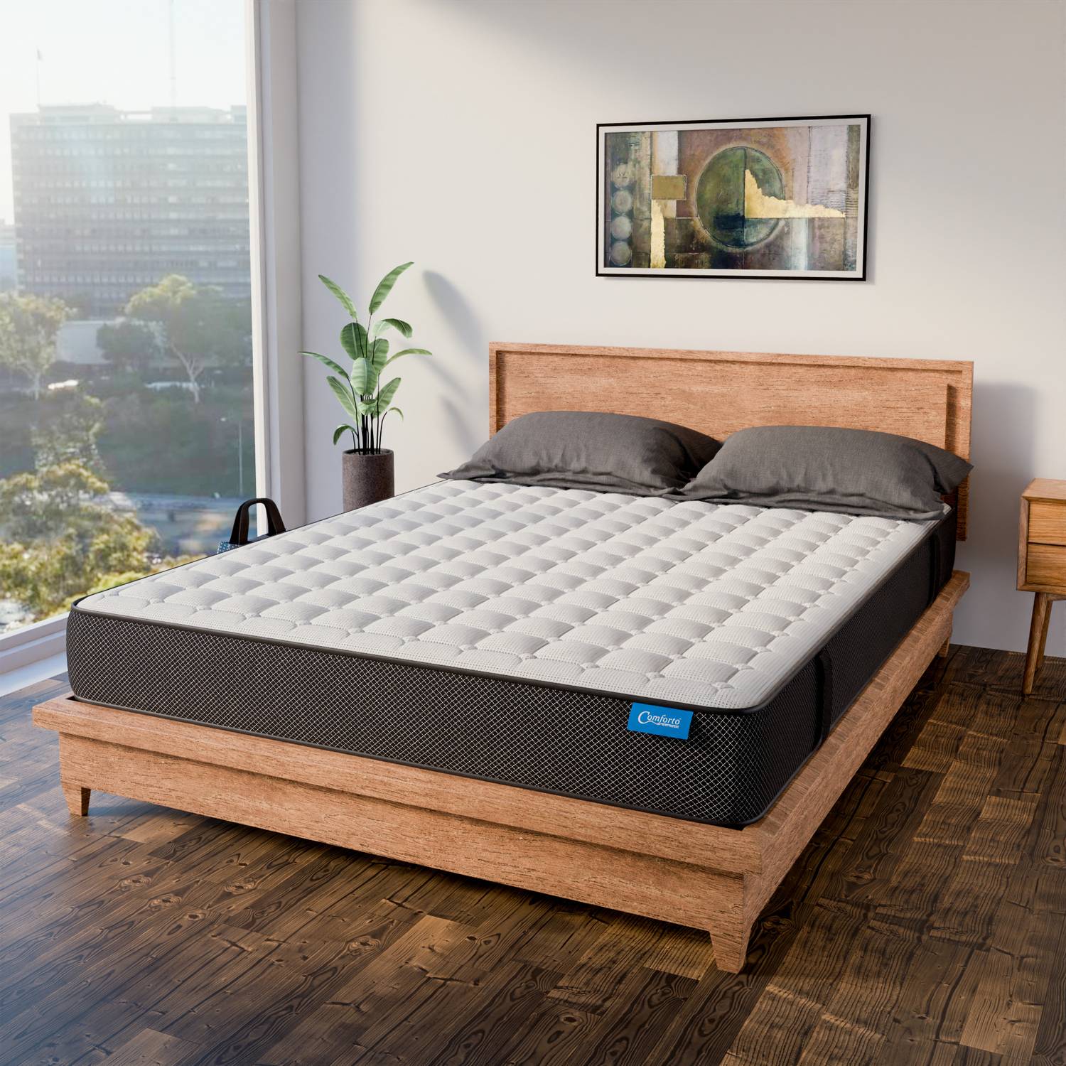Comforto by Comforto Hybrid | Pocket Spring with Memory Foam 8 Inch 8 inch Single Pocket Spring Mattress