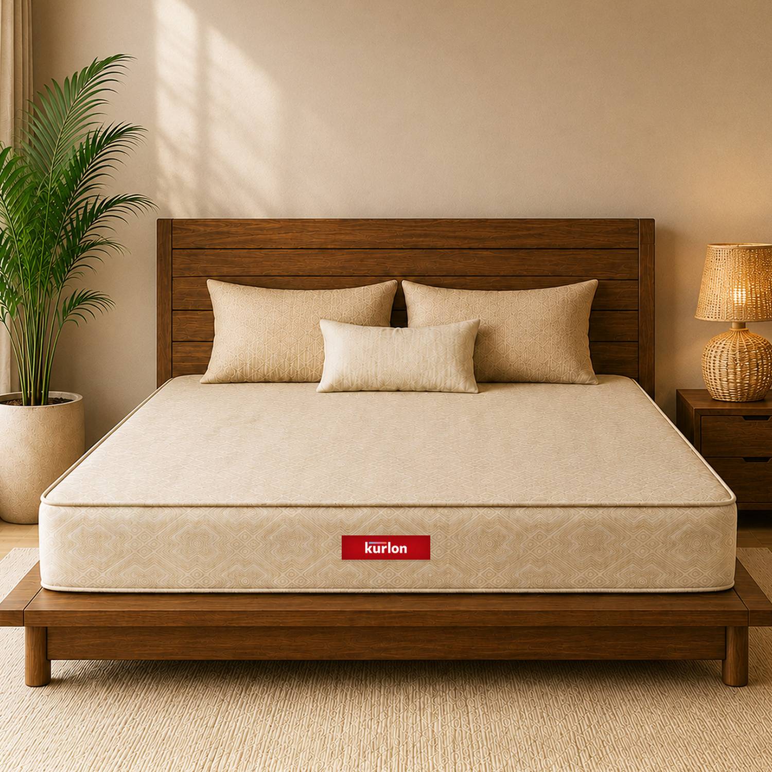 KURLON Dual Reversible Mattress, Soft & Firm Support 4 inch Single High Resilience (HR) Foam Mattress
