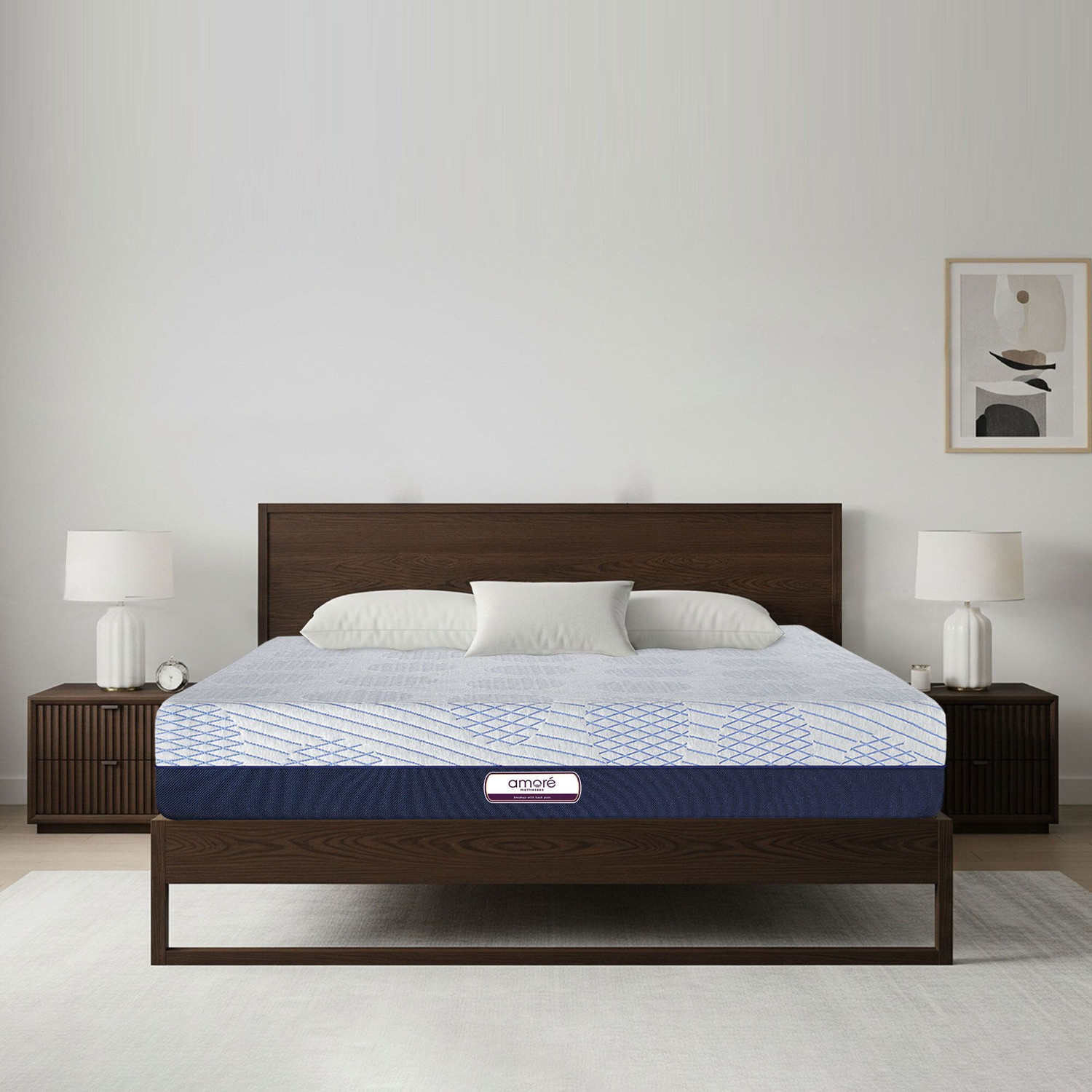Image of Amore International Pincore Hybrid Latex Orthopedic Mattress 8 inch Queen High Resilience (HR) Foam Mattress