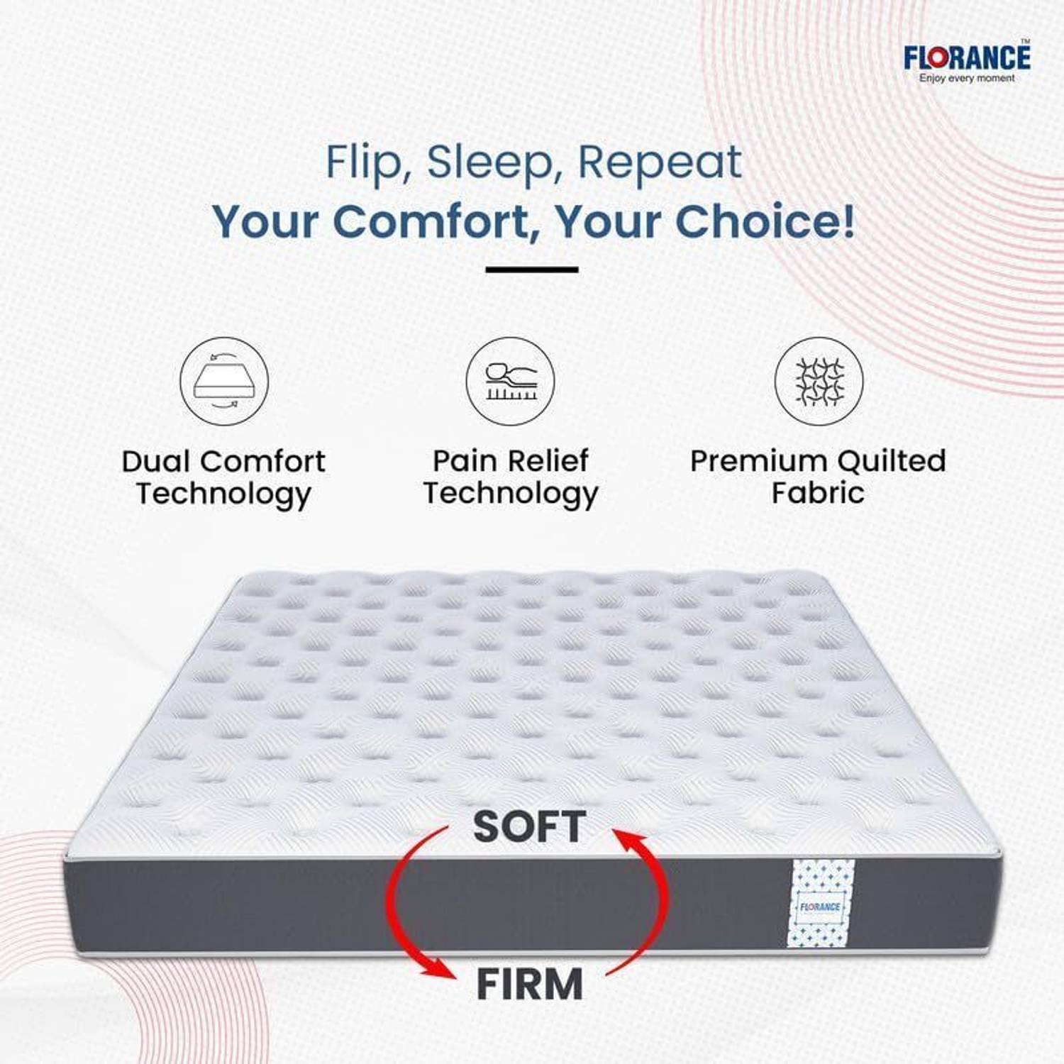 Florance Premium 5 inch Dual Comfort Flip Mattress - Image 3