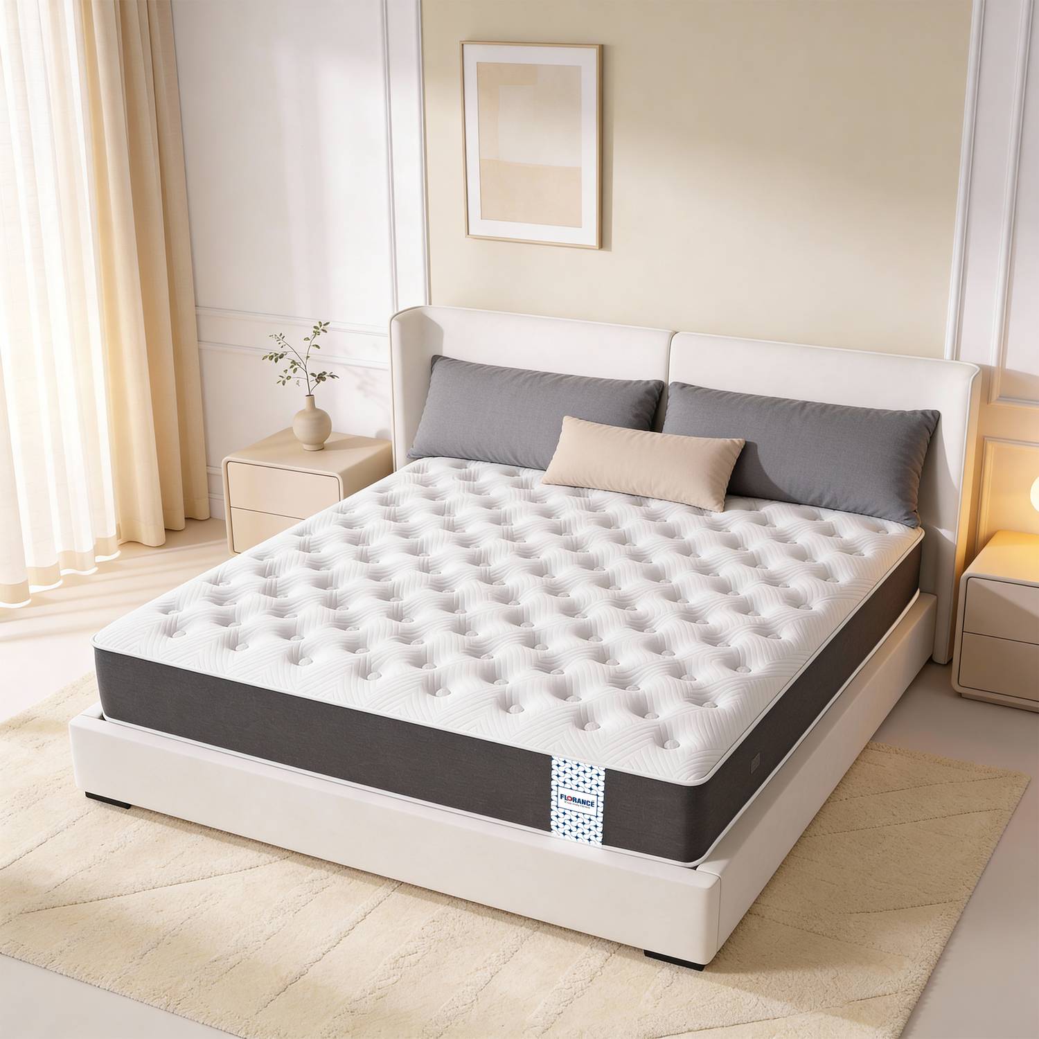 Florance Premium hard & soft dual comfort flip 5 inch King High Resilience (HR) Foam Mattress