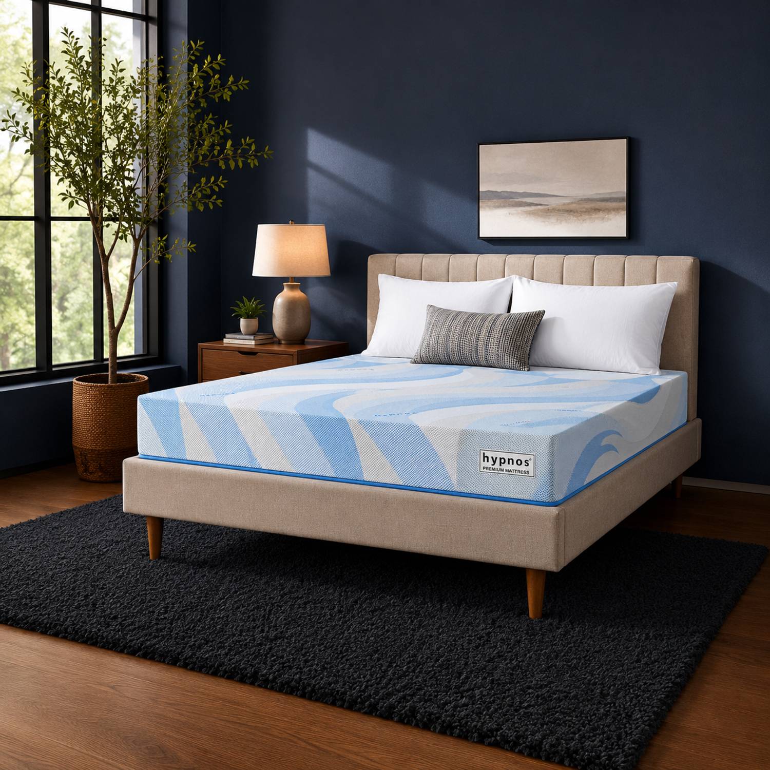 Hypnos Orthopedic Anti-Microbial Fabric, Medium Firm Pressure Relief for Back Support 6 inch Single Memory Foam Mattress