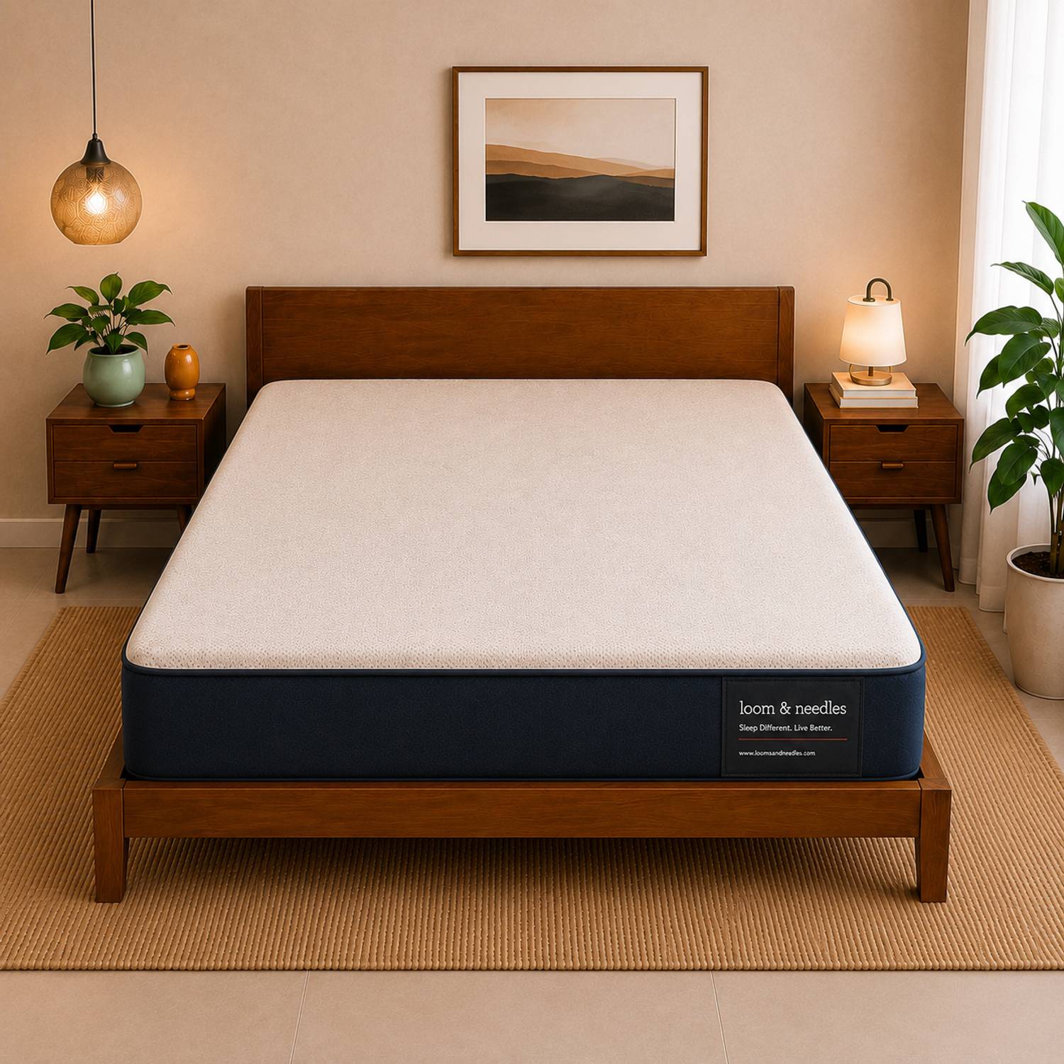 Loom & Needles Orthopedic Hard & Soft Dual Comfort Flip Reversible 6 inch King High Resilience (HR) Foam Mattress