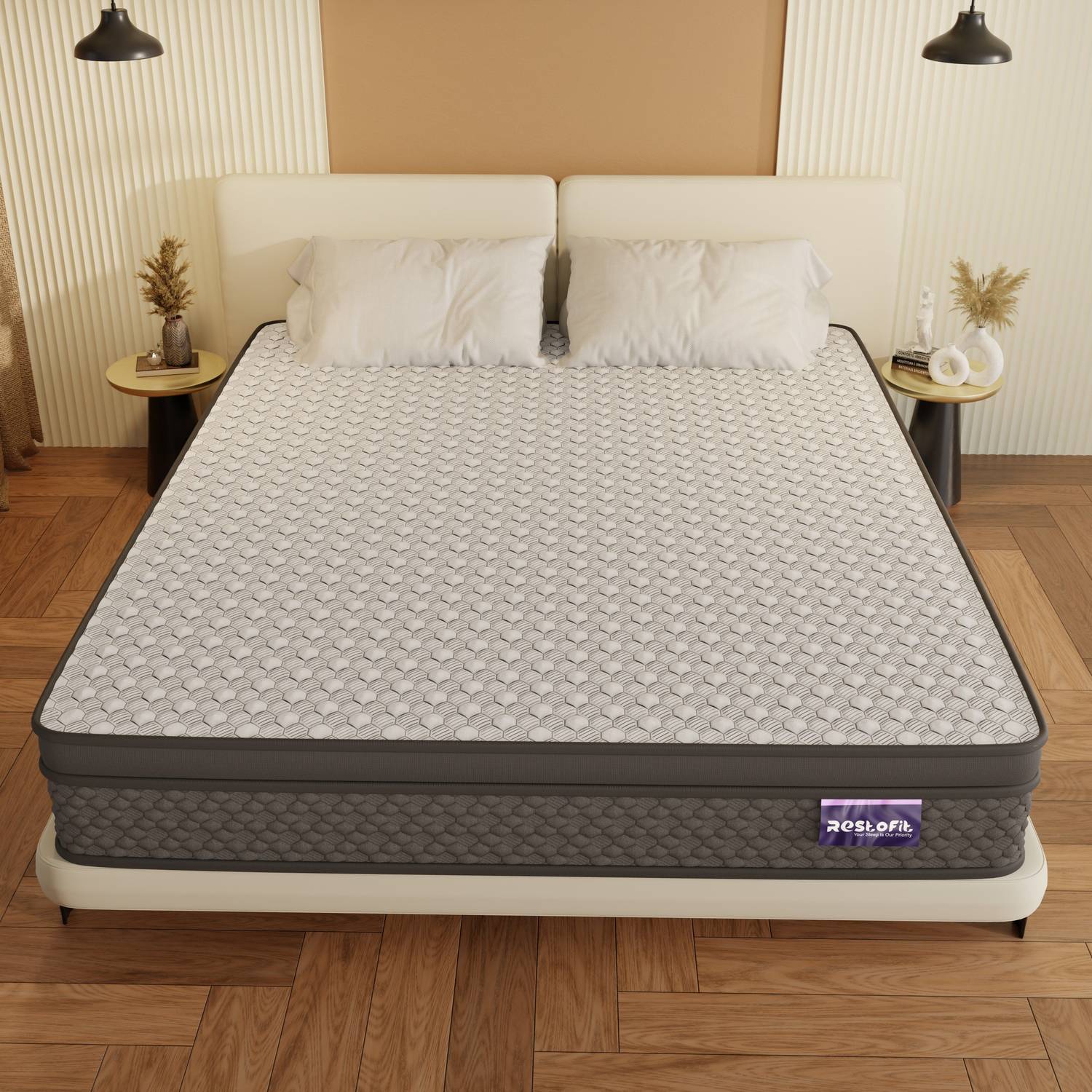 Restofit Euro Top Orthopedic Medium Firm Mattress Memory Foam