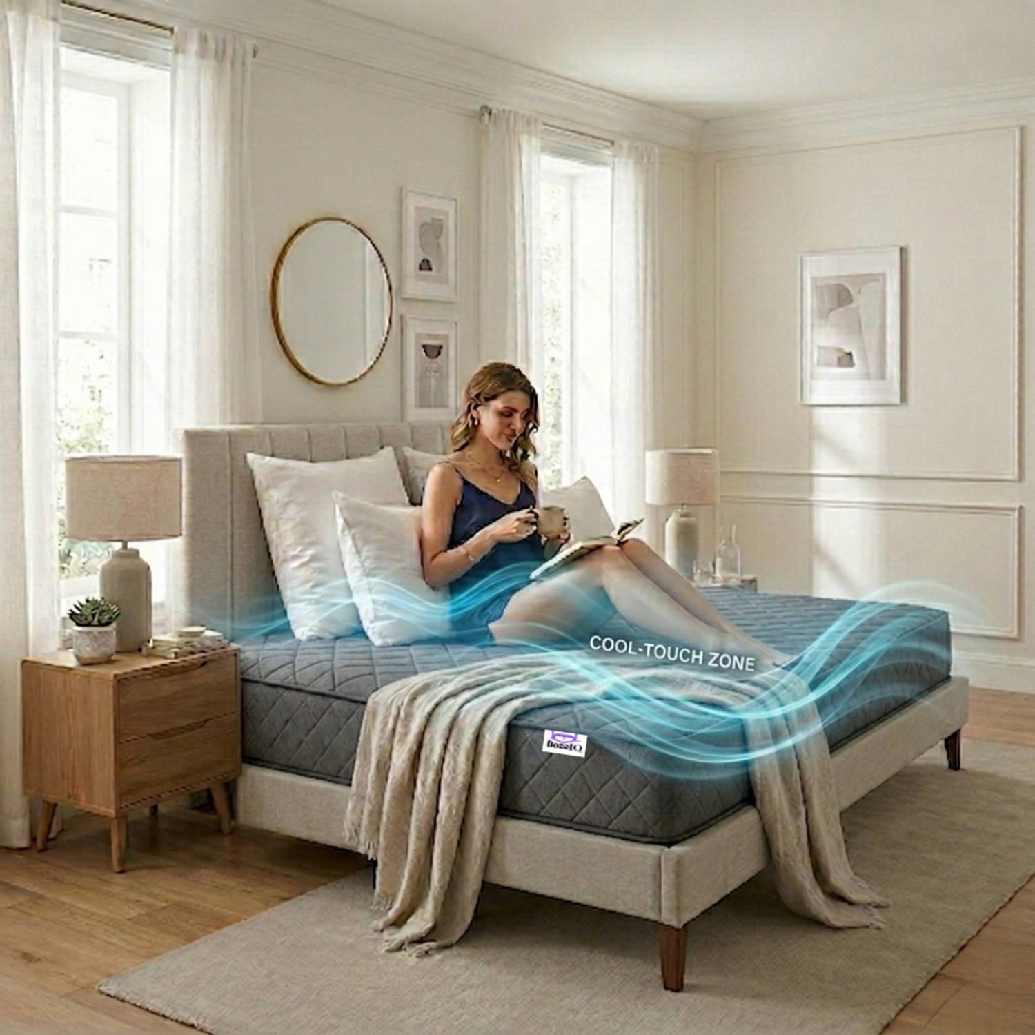 DozeIQ Natural Latex Orthopedic Reversible Mattress Back Pain