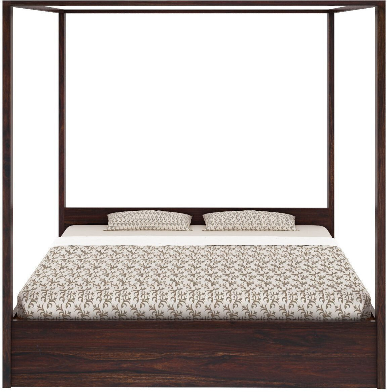 Image of WOODENJOY Sheesham Wood King Bed /Wooden Cot /Wooden Bed Without Storage Bed For Bedroom Solid Wood King Bed, 210.82 cm x 190.5 cm (6.92 ft x 6.25 ft) (Finish Color - Natural Finish, Delivery Condition - DIY(Do-It-Yourself))