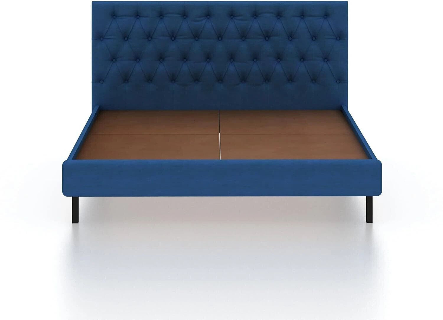 Image of Ganpati Arts Plywood Upholstered Bed with Tufted Headboard /Wooden Cot /Palaung For Bedroom Engineered Wood Queen Bed, 210 cm x 165 cm (6.89 ft x 5.41 ft)