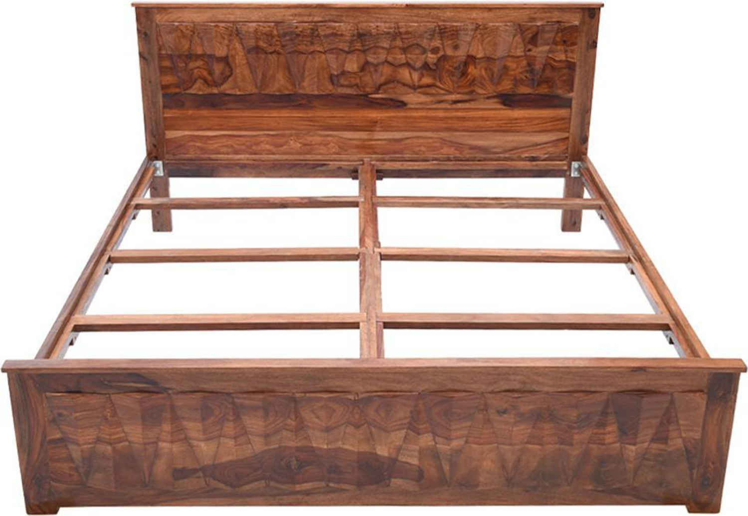 Image of Wakefit Phoenix Solid Wood King Bed, 203 cm x 186 cm (6.66 ft x 6.1 ft)