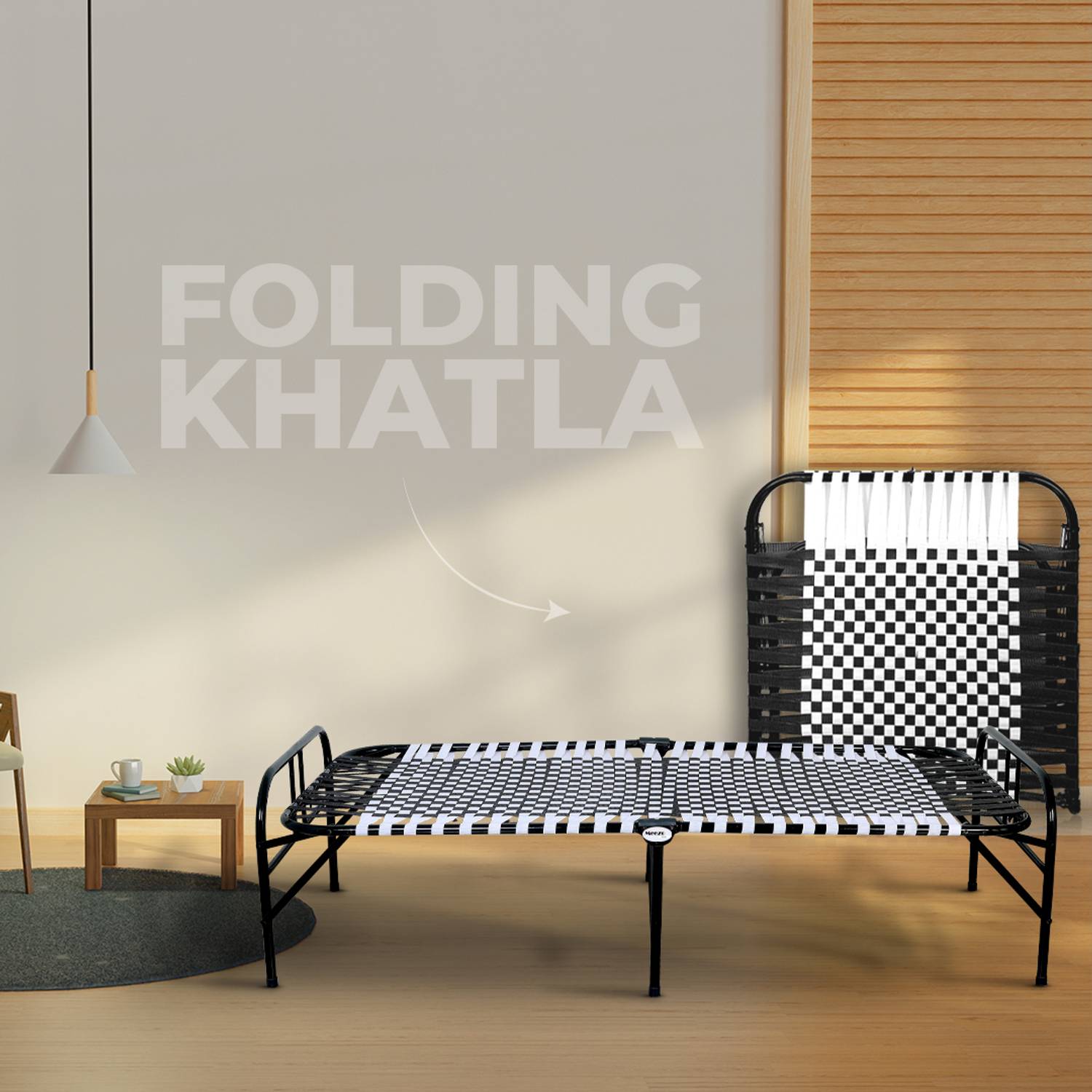 MEEZO Portable Single Folding Bed Frame, 35x60cm