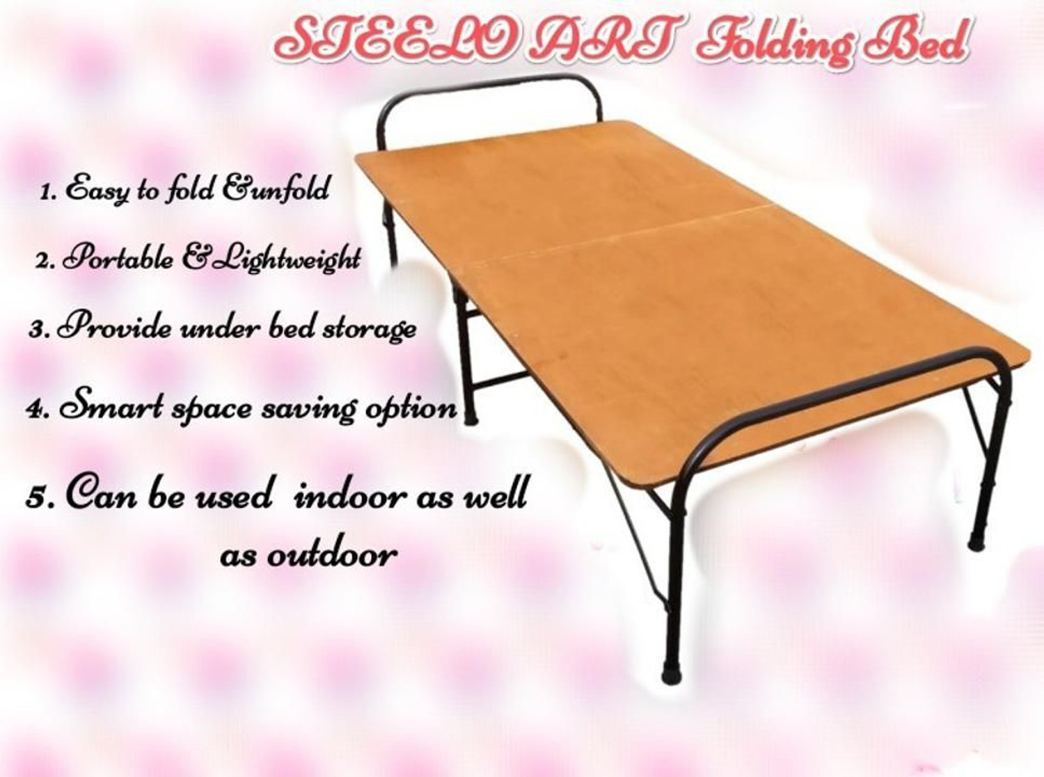 Image of STEELOART Metal King Bed, 140 cm x 72 cm (4.59 ft x 2.36 ft)