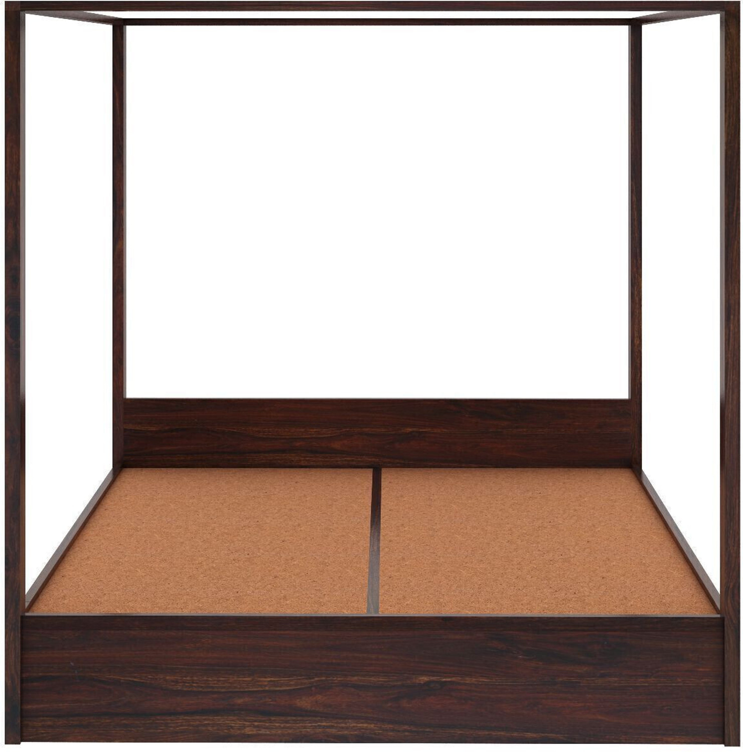Image of WOODENJOY Sheesham Wood King Bed /Wooden Cot /Wooden Bed Without Storage Bed For Bedroom Solid Wood King Bed, 210.82 cm x 190.5 cm (6.92 ft x 6.25 ft) (Finish Color - Natural Finish, Delivery Condition - DIY(Do-It-Yourself))