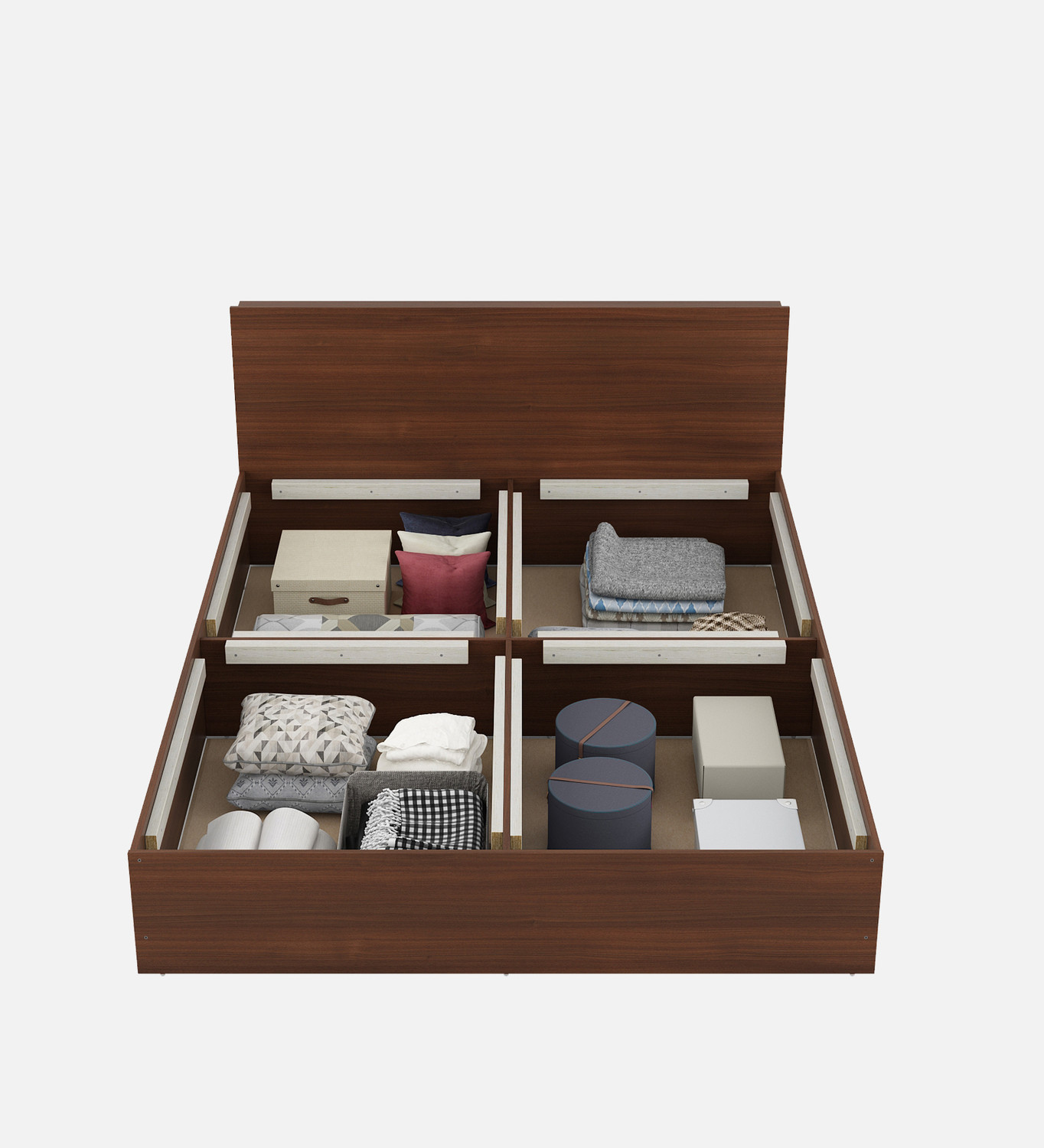 Image of Valuewud From Pepperfry King Size Bed with Box Storage For Bedroom | Engineered Wood King Box Bed, 185.42 cm x 213.36 cm (6.08 ft x 7.0 ft)