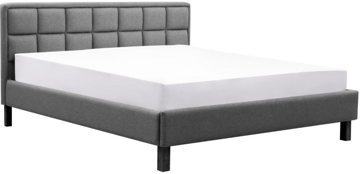 Image of Wakefit Surma Solid Wood King Bed, 213.3 cm x 190.5 cm (7.0 ft x 6.25 ft) (Finish Color - Omega Grey, Delivery Condition - Knock Down)
