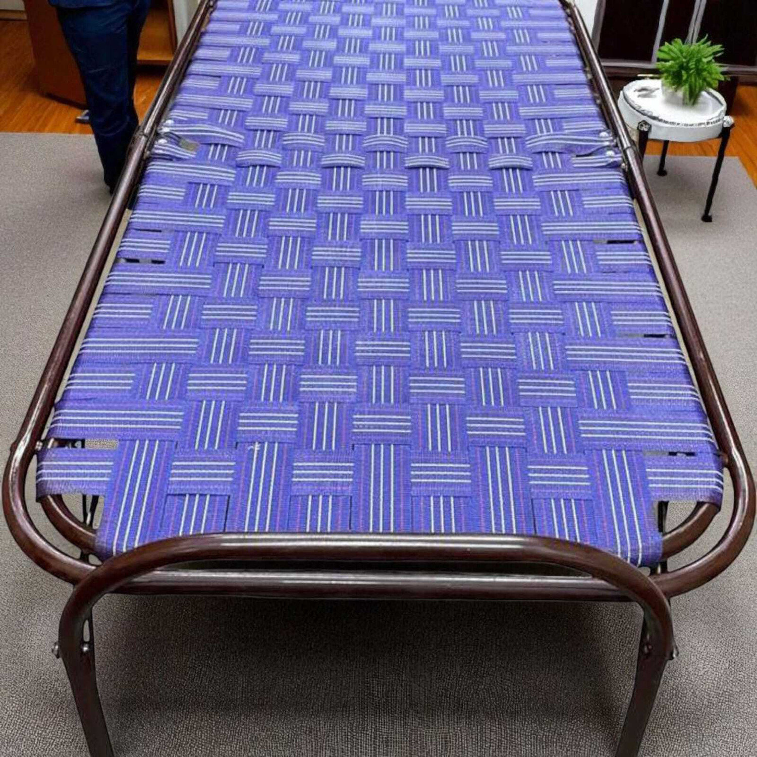 Image of BCF Bamboo Craft Metal Double Bed, 35 cm x 91 cm (1.15 ft x 2.99 ft)