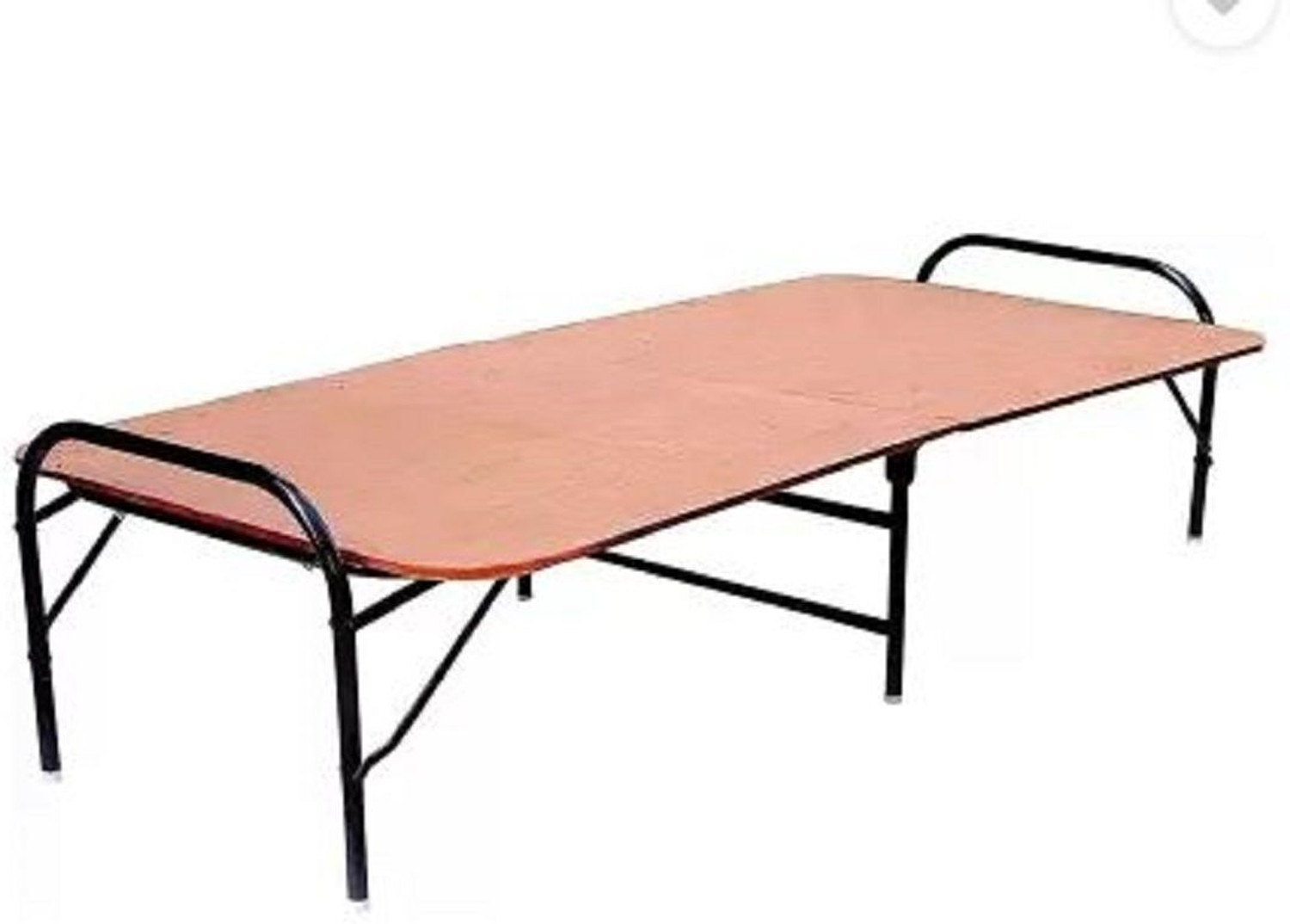Image of RAMB Single Size Folding Bed Size Plywood Folding Bed for Household Metal Single Bed, 91.44 cm x 91.44 cm (3.0 ft x 3.0 ft)