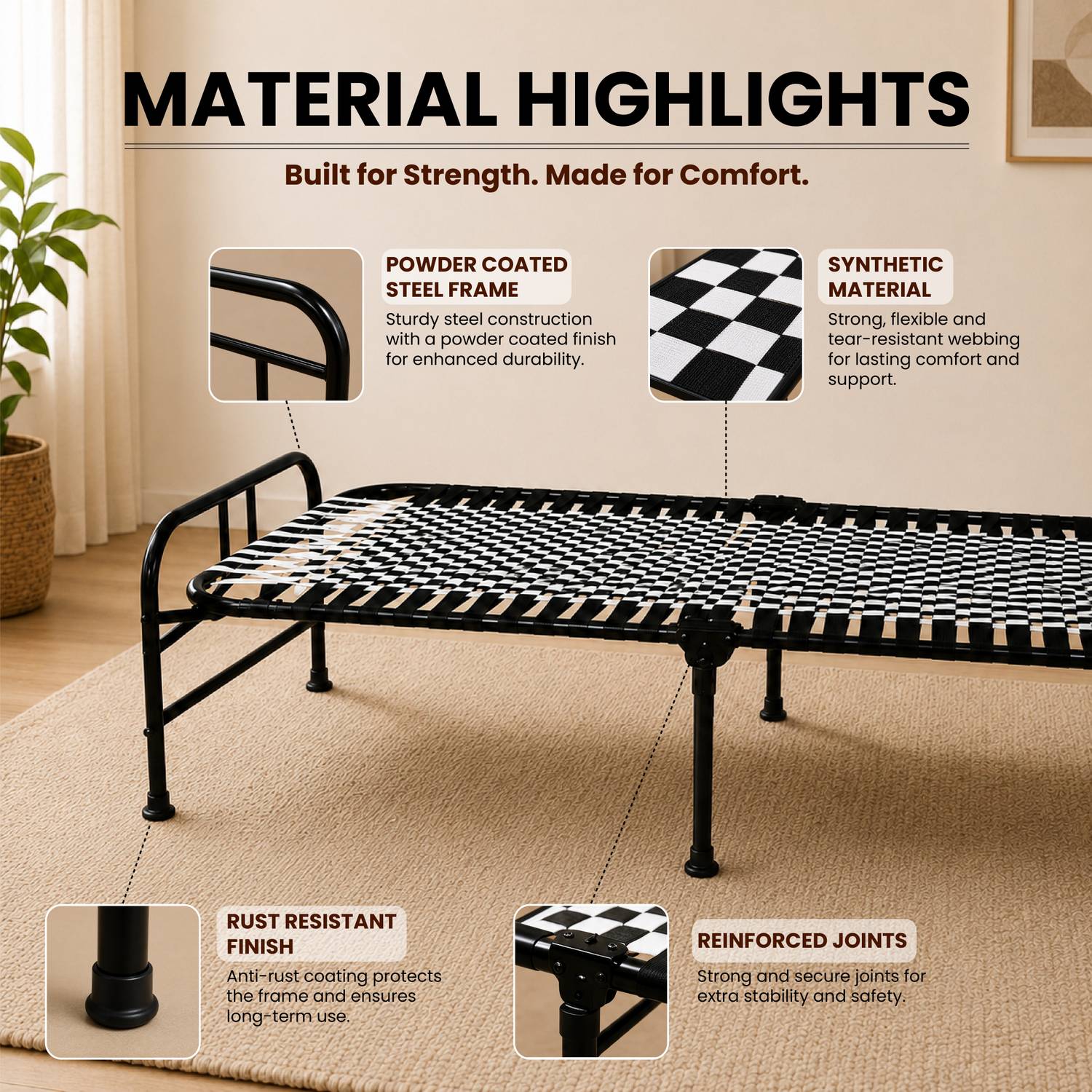 ZEPOMART Folding Bed 6 x 2.5Ft - Image 5