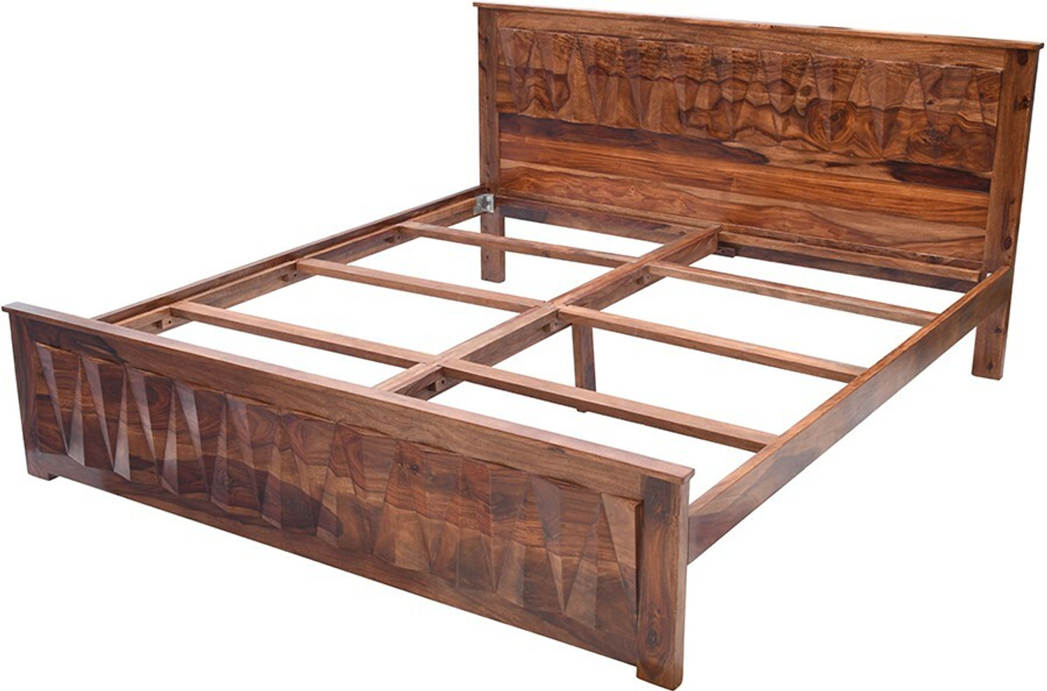 Image of Wakefit Phoenix Solid Wood King Bed, 203 cm x 186 cm (6.66 ft x 6.1 ft)