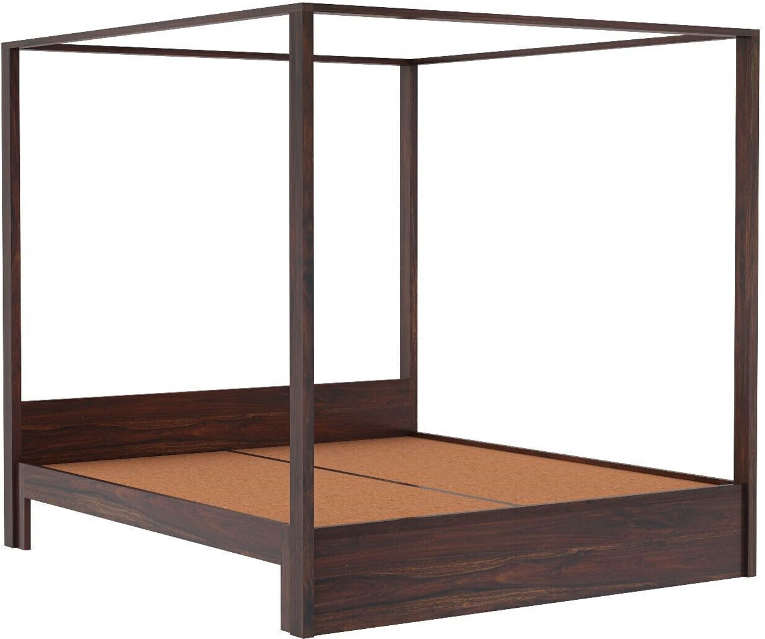 Image of WOODENJOY Sheesham Wood King Bed /Wooden Cot /Wooden Bed Without Storage Bed For Bedroom Solid Wood King Bed, 210.82 cm x 190.5 cm (6.92 ft x 6.25 ft) (Finish Color - Natural Finish, Delivery Condition - DIY(Do-It-Yourself))