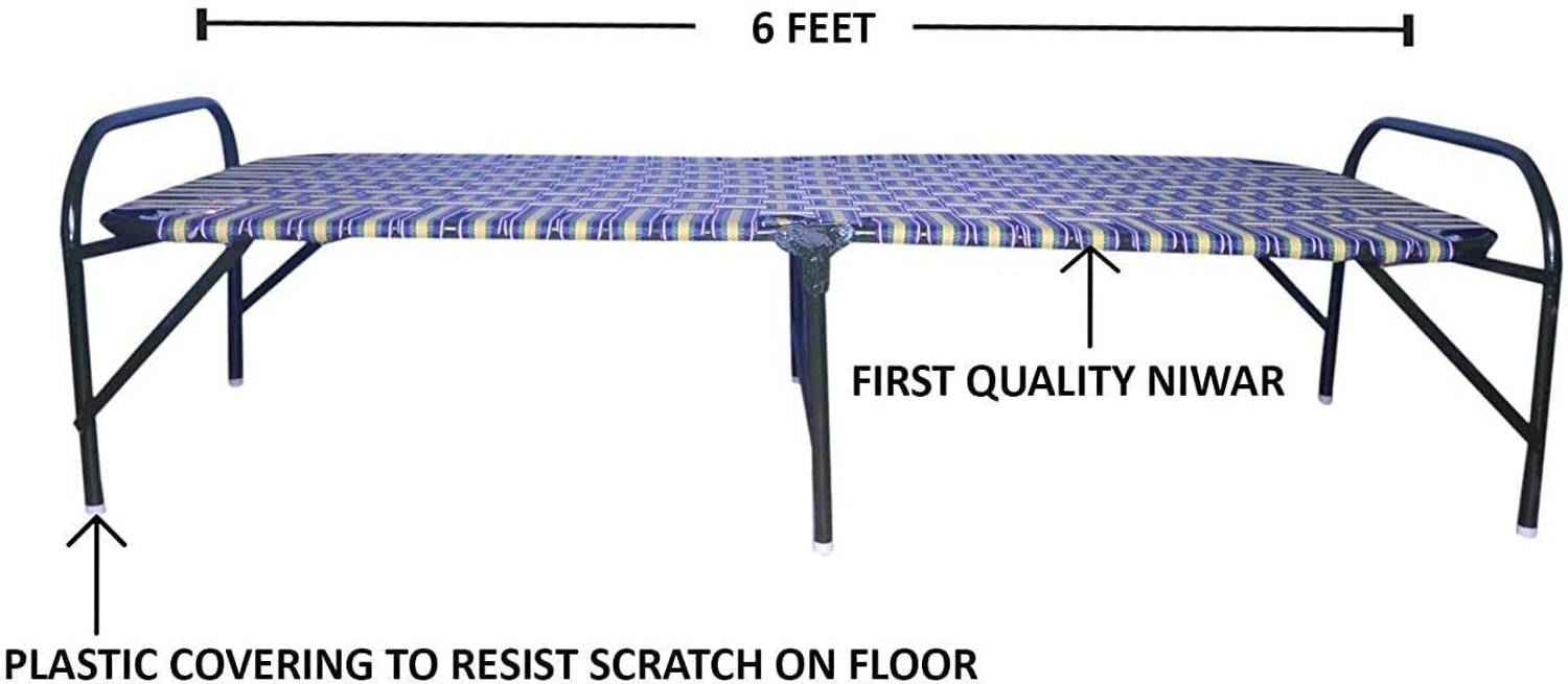 BUYMORE 3X6 Metal Single Bed, 182 cm x 76 cm - Image 4