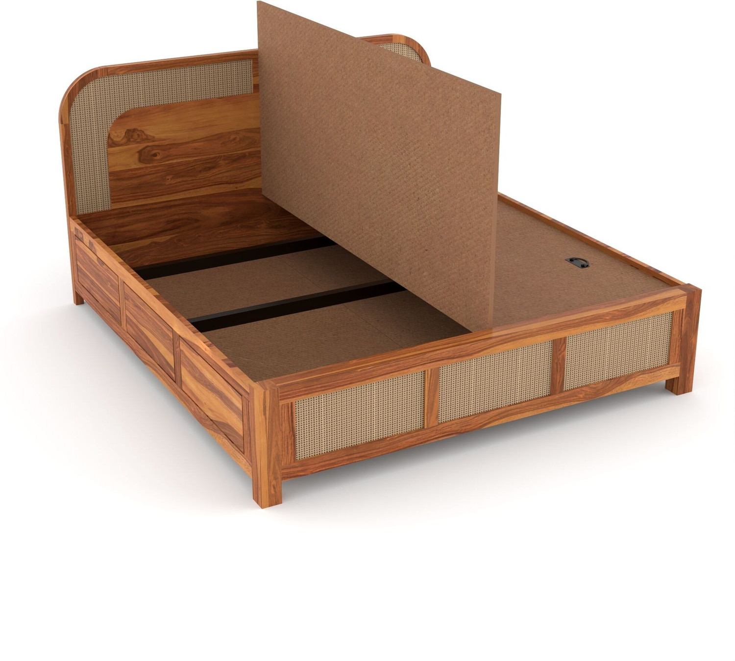 Image of BHAGWATI ART Sheesham Wood Queen Size Bed /Cot For BedRoom /Guest Room /Hotel Solid Wood Queen Bed, 205.74 cm x 160.02 cm (6.75 ft x 5.25 ft)