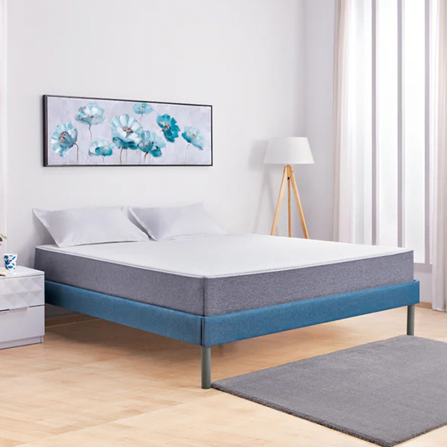 Image of Nilkamal SLEEP Velvette Engineered Wood King Bed, 206 cm x 188 cm (6.76 ft x 6.17 ft)