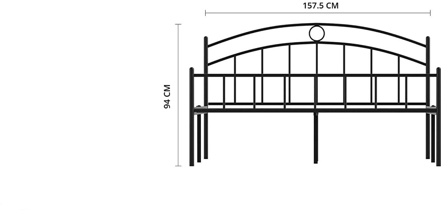 Image of mandee's Metal King Bed, 188 cm x 204 cm (6.17 ft x 6.69 ft)