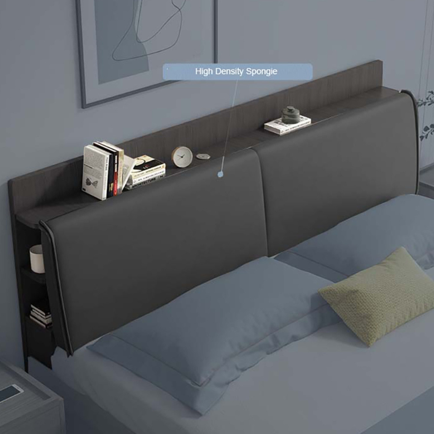 Image of RoyalOak Royaloak Tivoli Italian Engineered Wood Queen Hydraulic Bed, 35 cm x 61.4 cm (1.15 ft x 2.01 ft)