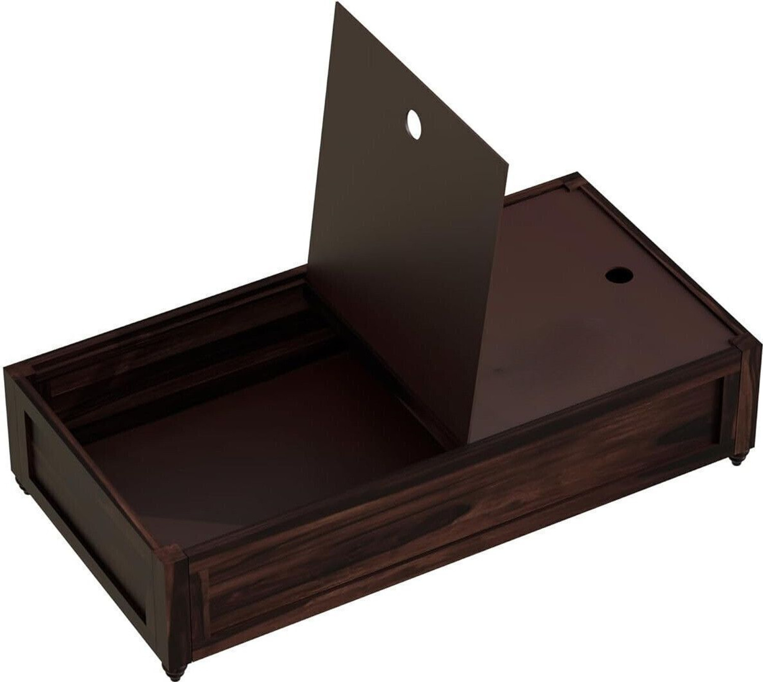 Image of Banshi Solid Sheesham Wood Diwan / Single Bed with Storage Box |Heavy Duty Wooden Frame Solid Wood Single Box Bed, 90 cm x 174 cm (2.95 ft x 5.71 ft)