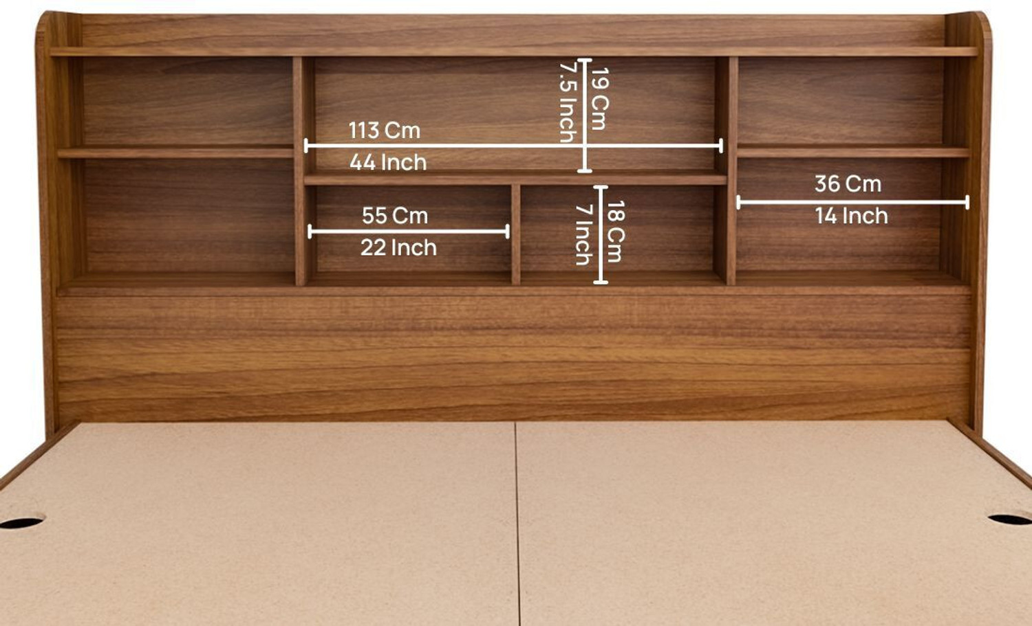 Image of neuspace Sydney Engineered Wood King Box Bed, 221 cm x 194 cm (7.25 ft x 6.36 ft)