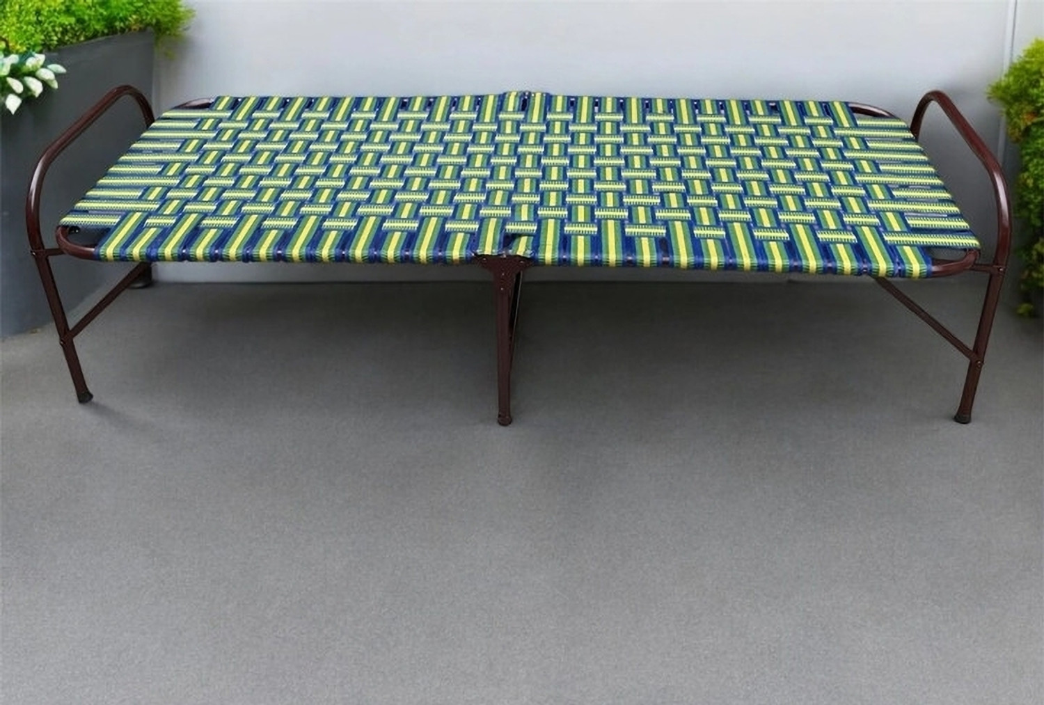 Image of BCF Bamboo Craft Metal Single Bed, 152.5 cm x 76.2 cm (5.0 ft x 2.5 ft)
