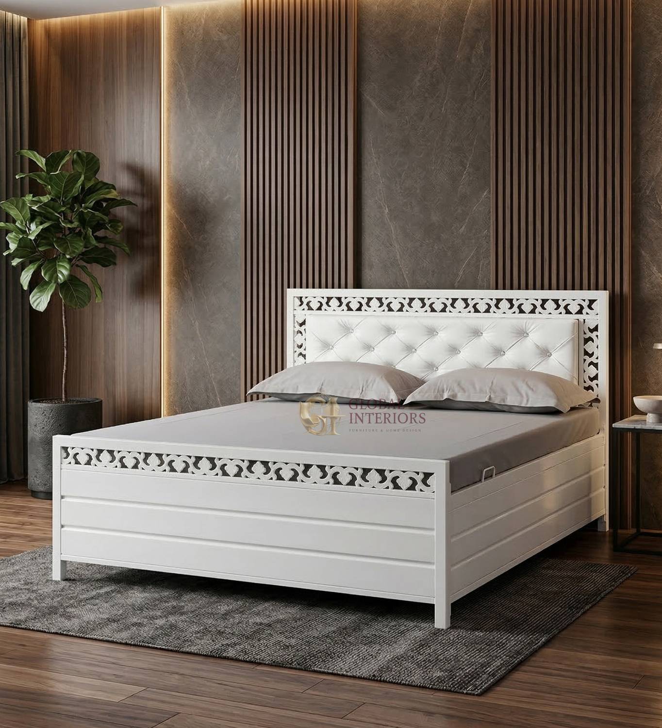 Global Carbin Metal Bed 183cm x 122cm - Image 1