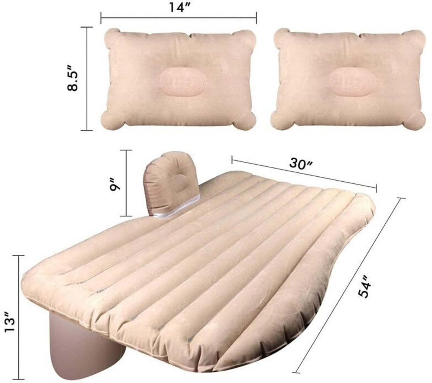 Image of AADGEX Multifunctional Car Bed Seat, Universal Car Back Seat Solid Wood Single Bed, 35 cm x 60 cm (1.15 ft x 1.97 ft)