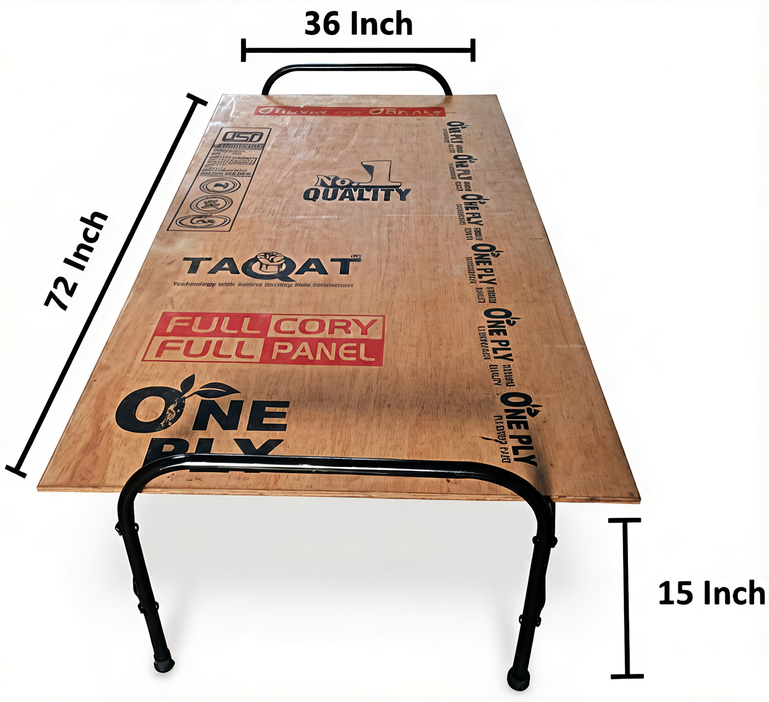 Image of KOMPORTO Premium Metal Single Bed Special Size with Free Mobile Stand Solid Wood Single Bed, 91 cm x 182 cm (2.99 ft x 5.97 ft)