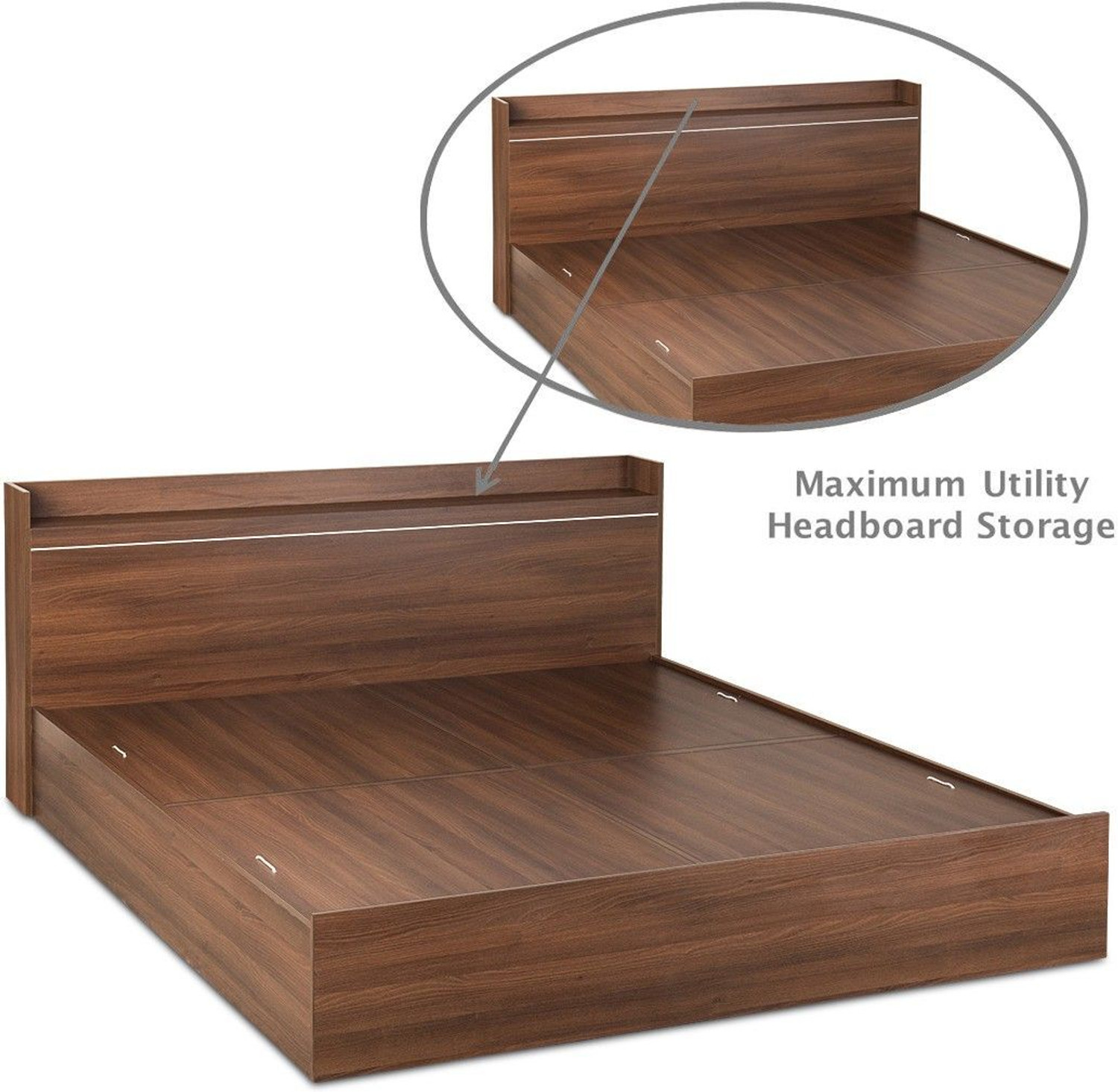 Image of Delite Kom Cherry Engineered Wood King Box Bed, 220.8 cm x 190.2 cm (7.24 ft x 6.24 ft)